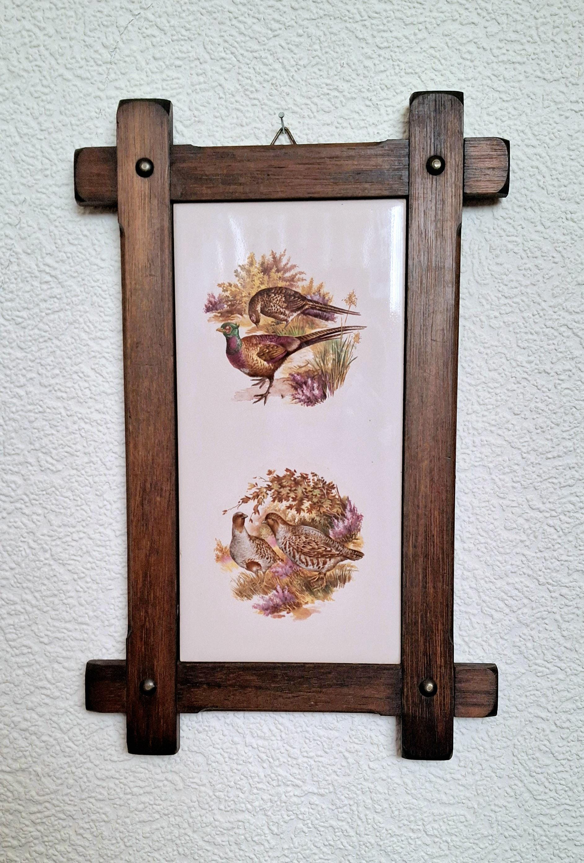 Wall Plaque with Pheasant and Partridge Motifs