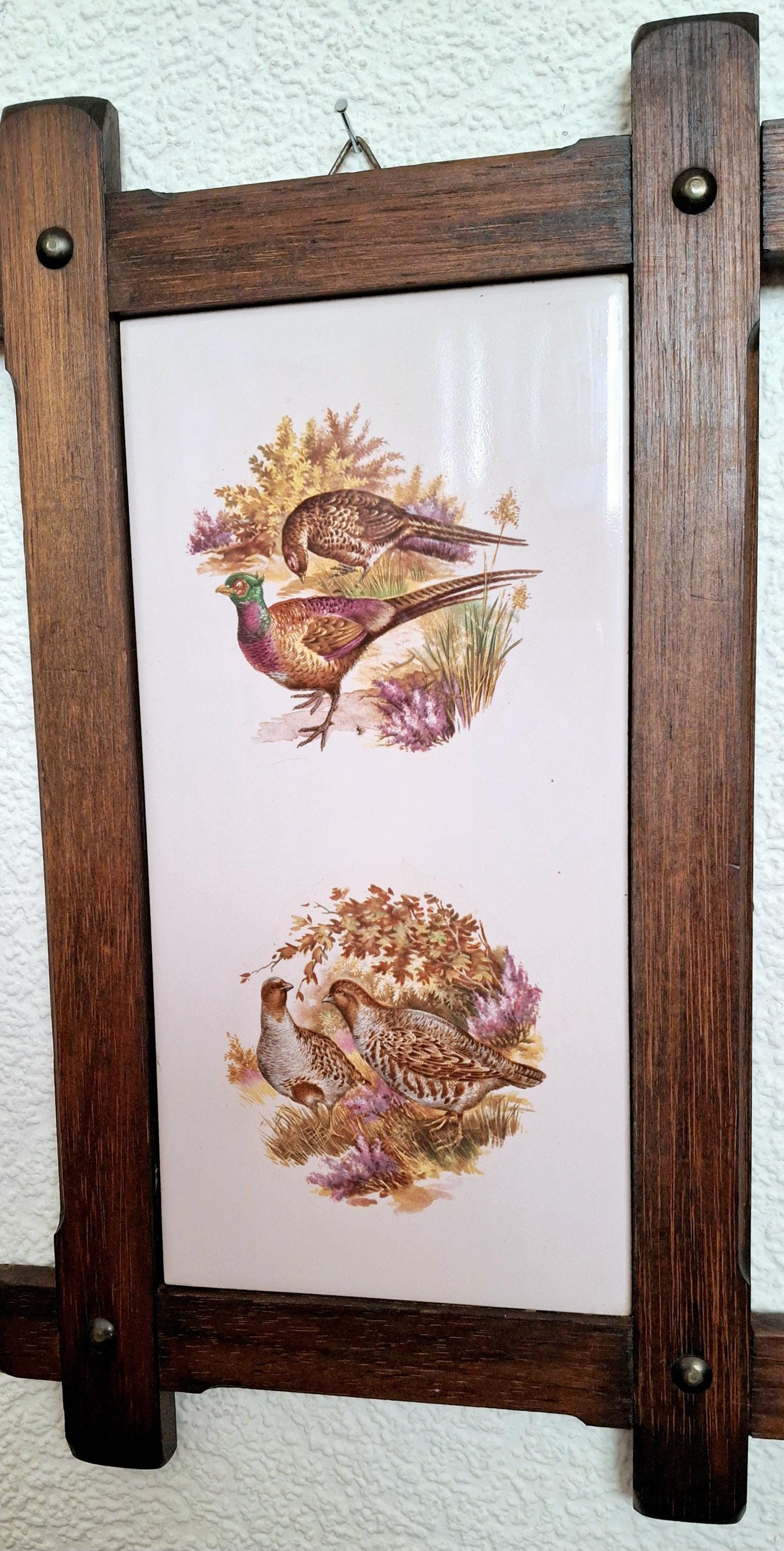 Wall Plaque with Pheasant and Partridge Motifs