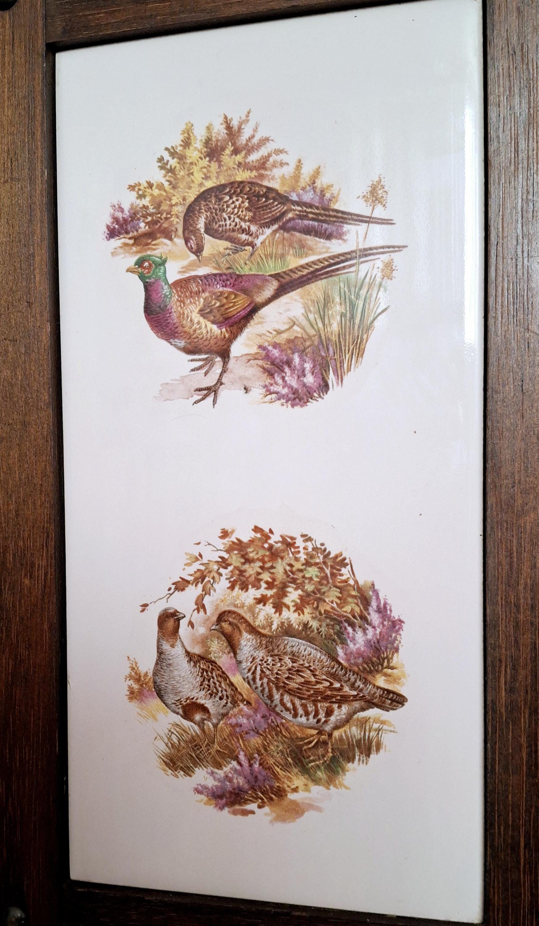 Wall Plaque with Pheasant and Partridge Motifs