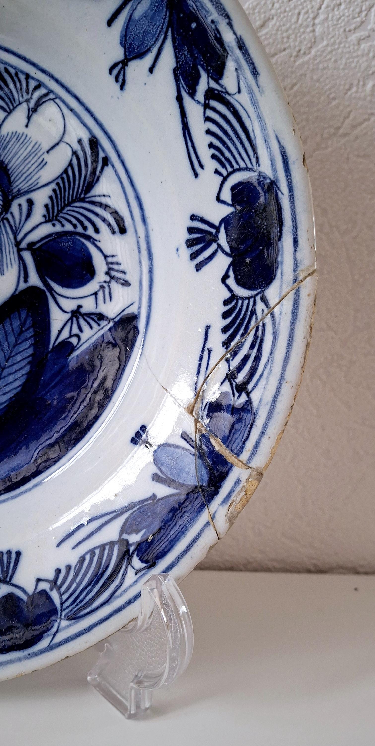 18th century Delftware plate, Antique Delft plate