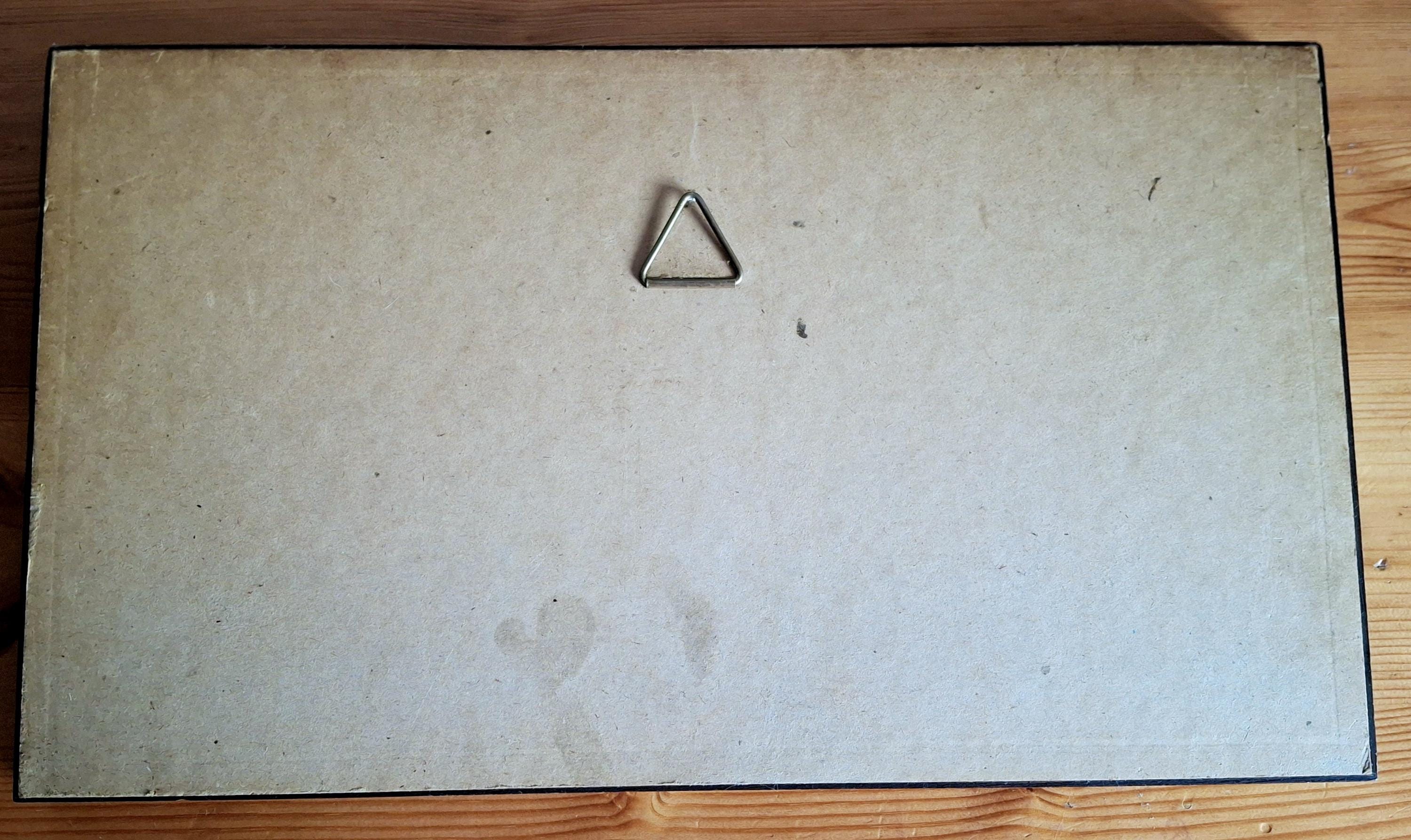 Framed Delft Blue tile artwork, Amsterdam cityscape