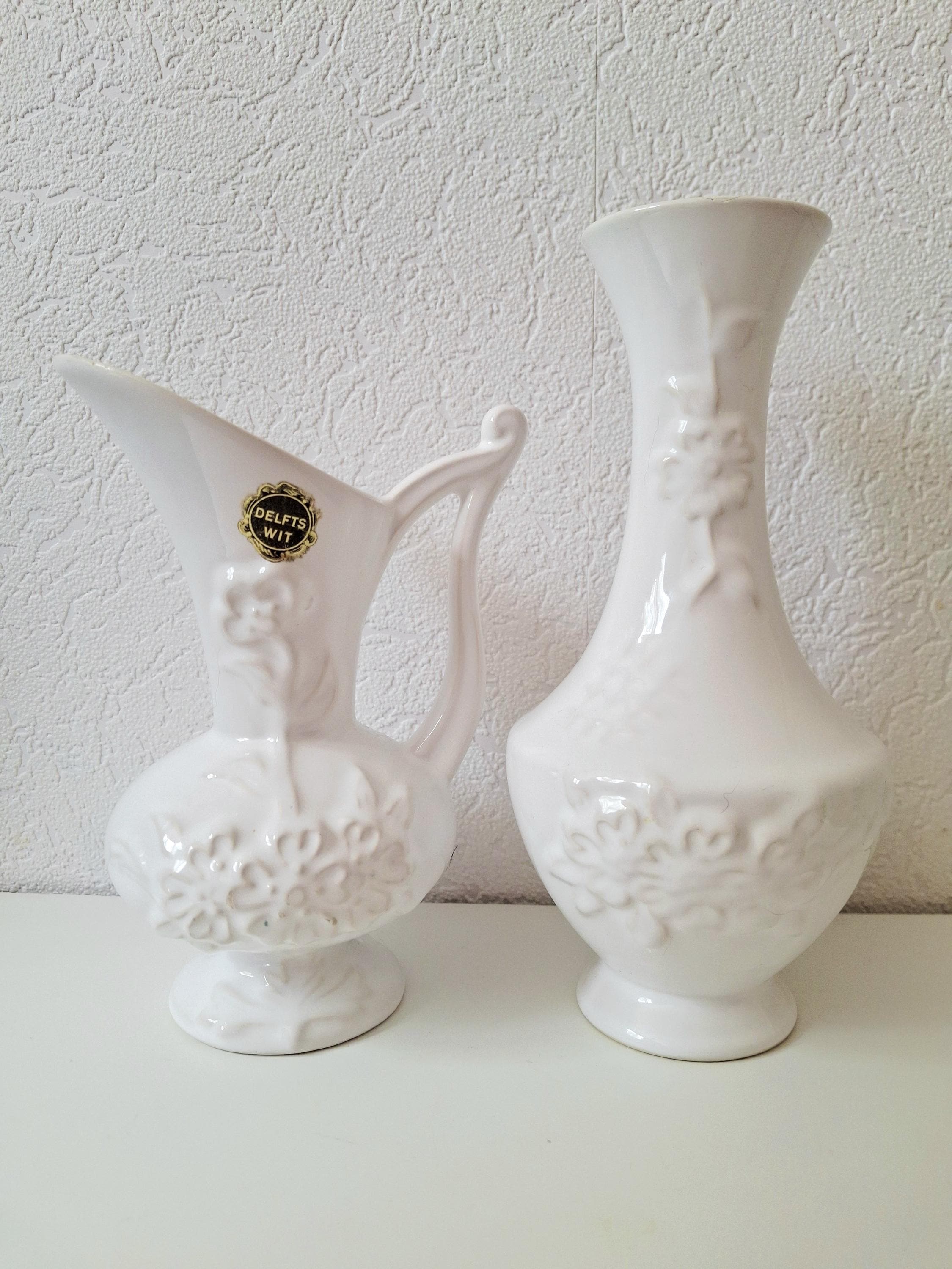 Set of Delft White pitcher and bowl by Flora Gouda