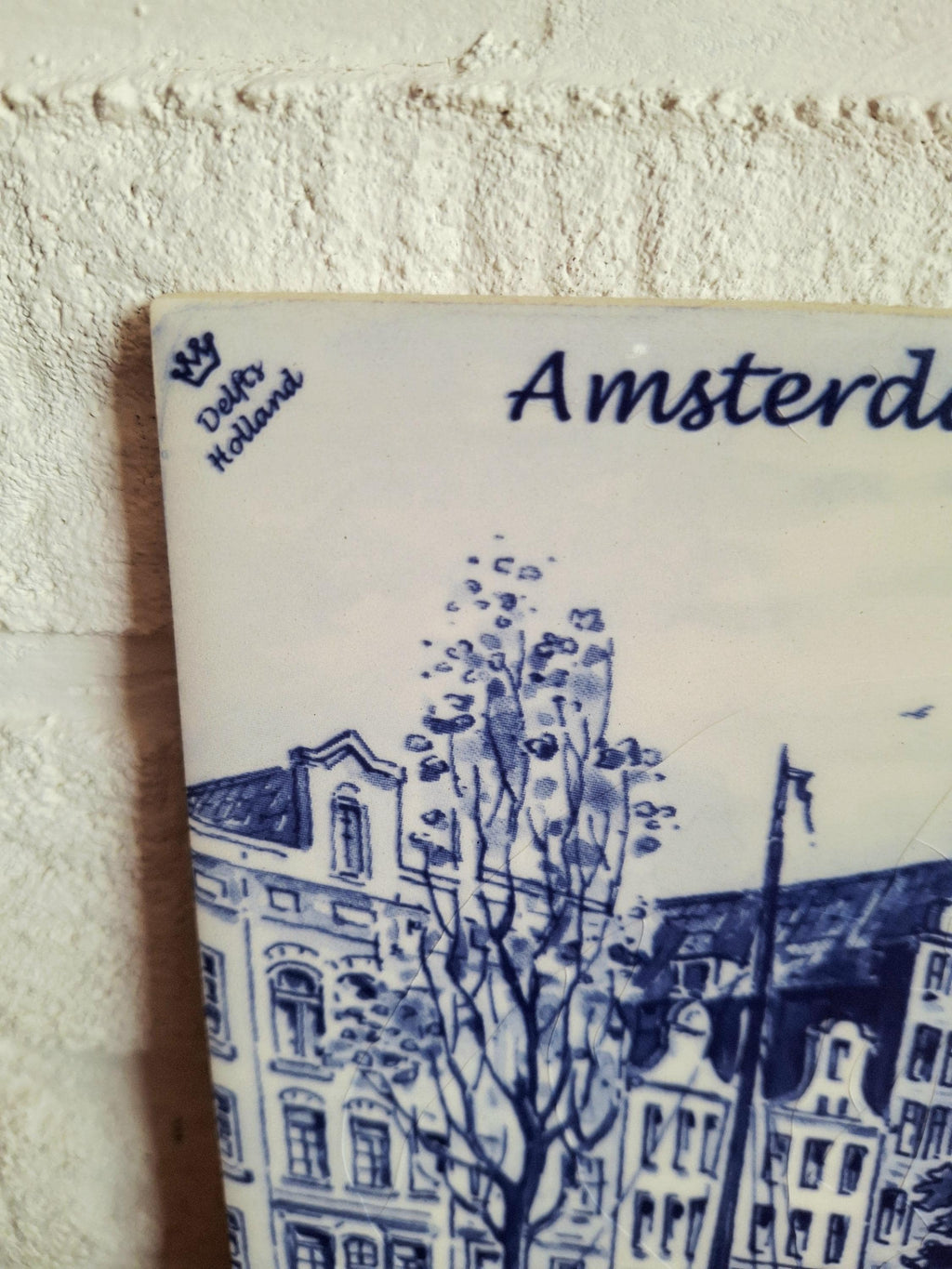 Set of two Delft Blue wall tiles