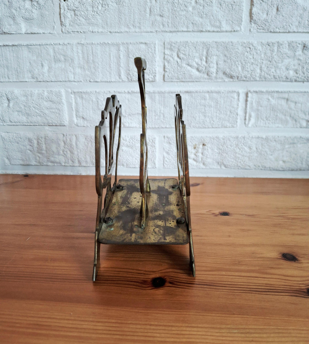 Antique brass letter, Napkin holder