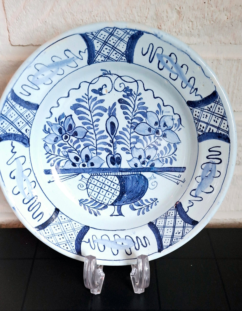 Set of three 19th century Delft-style decorative dutch plates