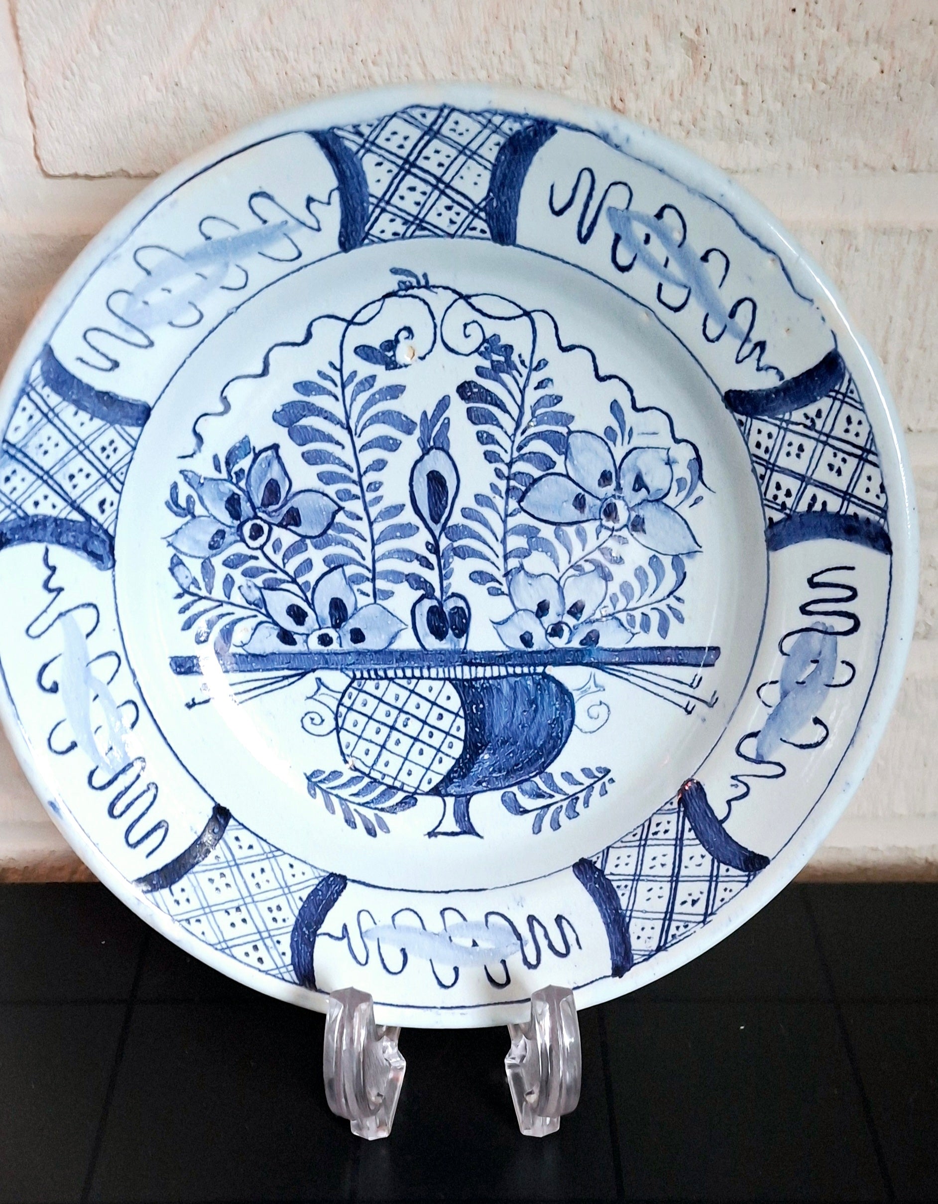 Set of three 19th century Delft-style decorative dutch plates