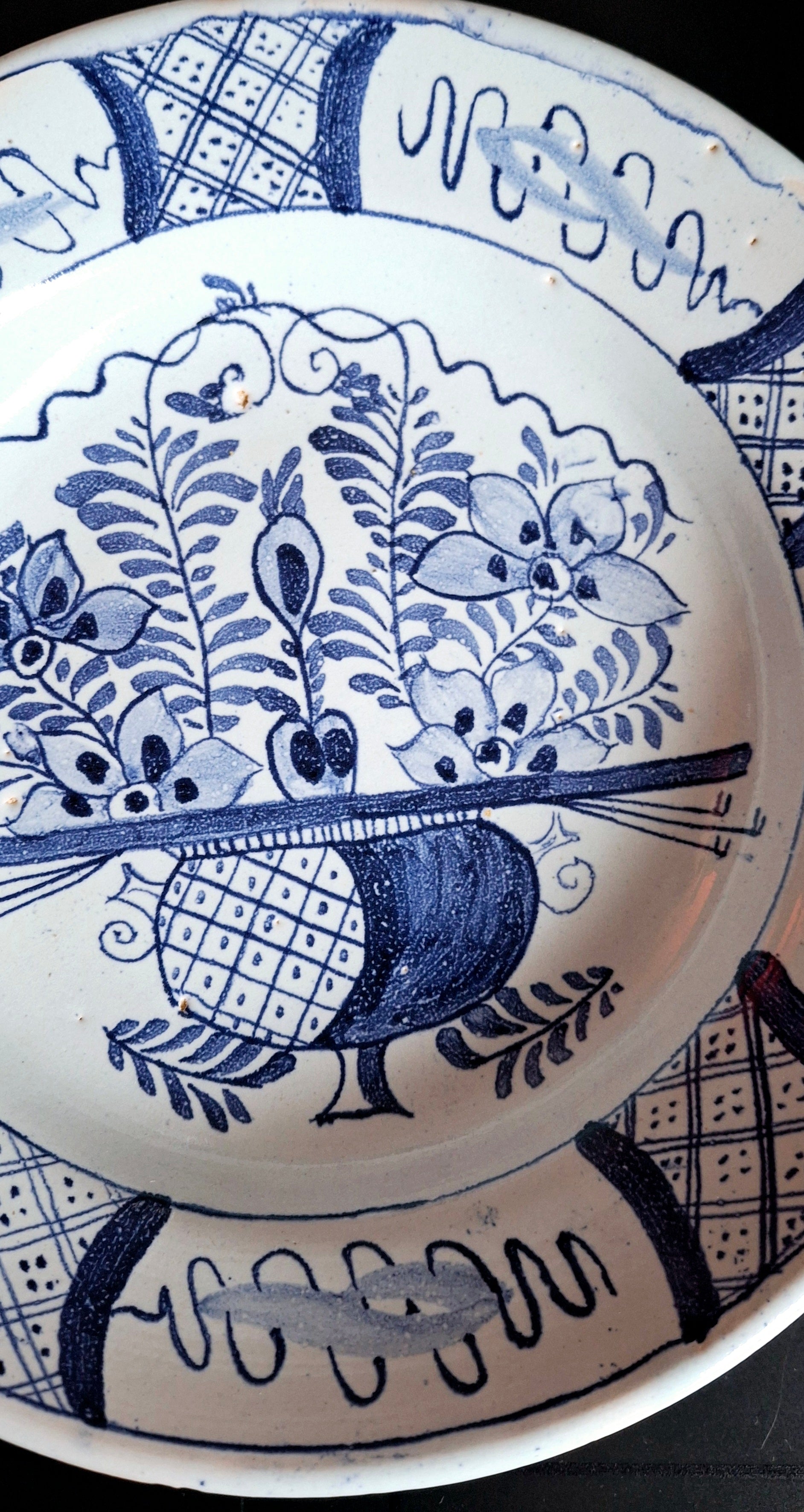 Set of three 19th century Delft-style decorative dutch plates