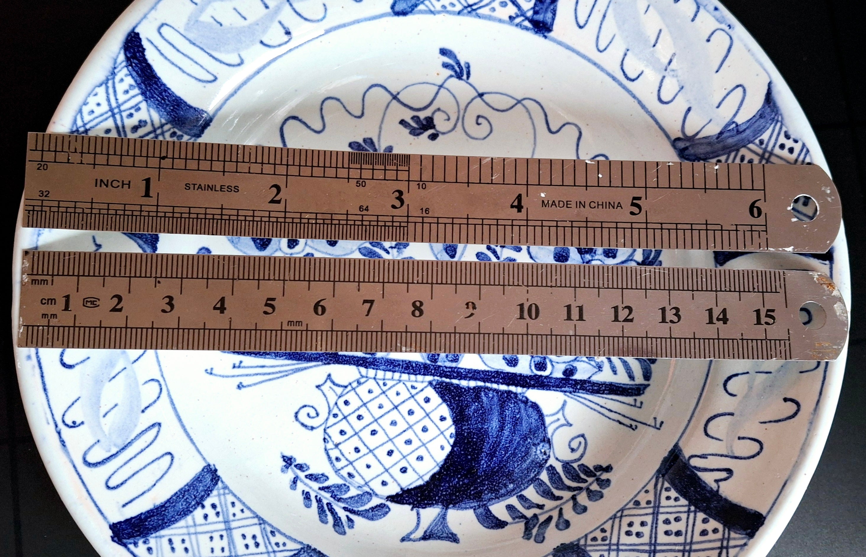 Set of three 19th century Delft-style decorative dutch plates