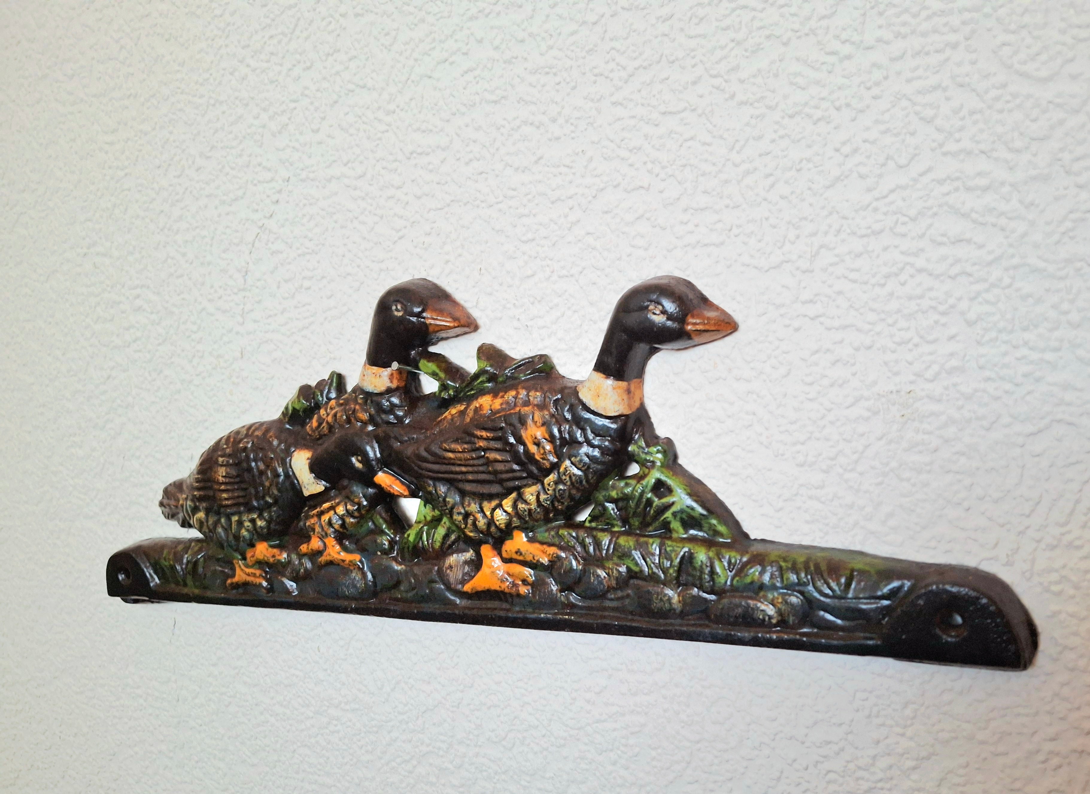 Vintage сast-iron duck wall decoration