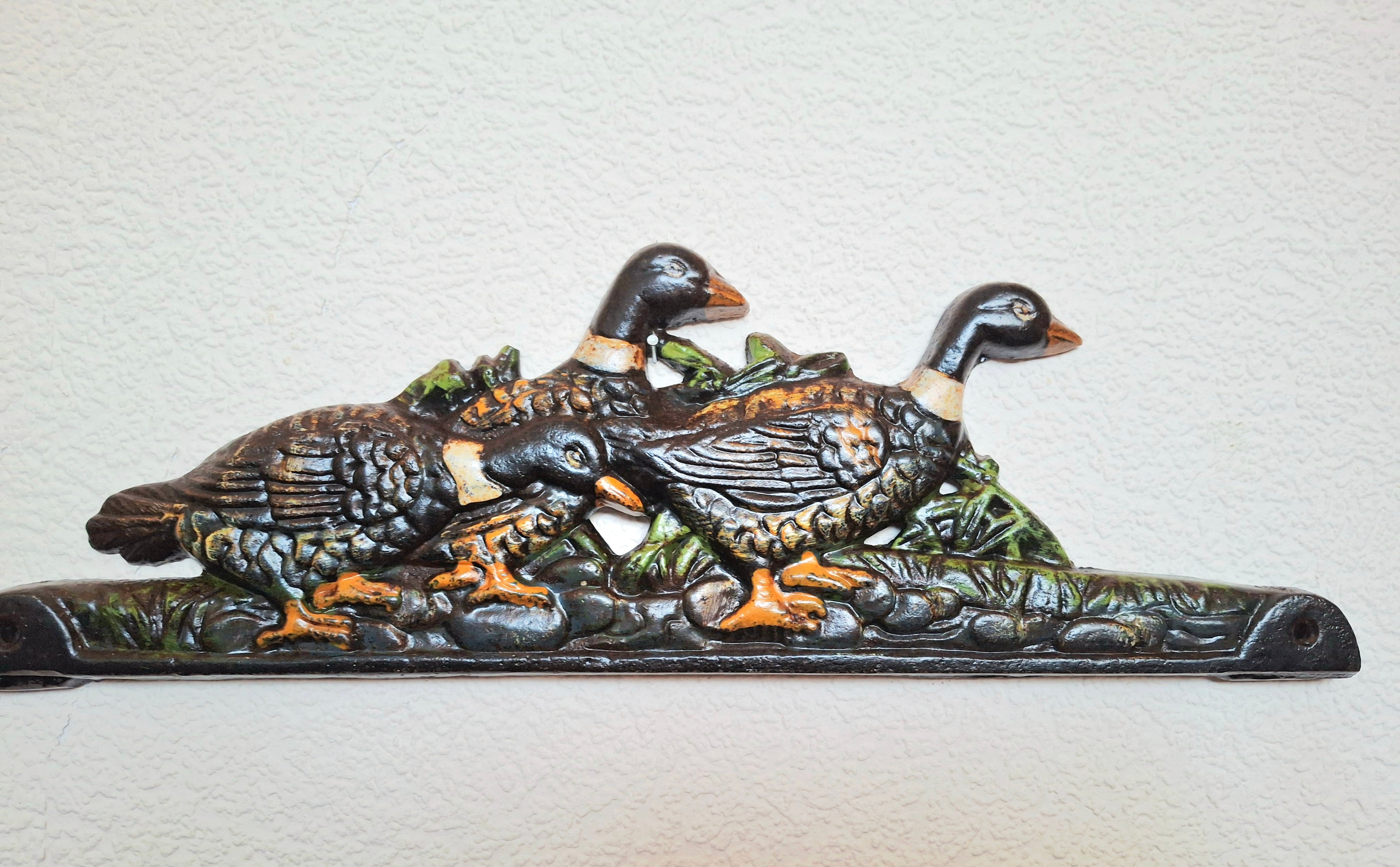 Vintage сast-iron duck wall decoration