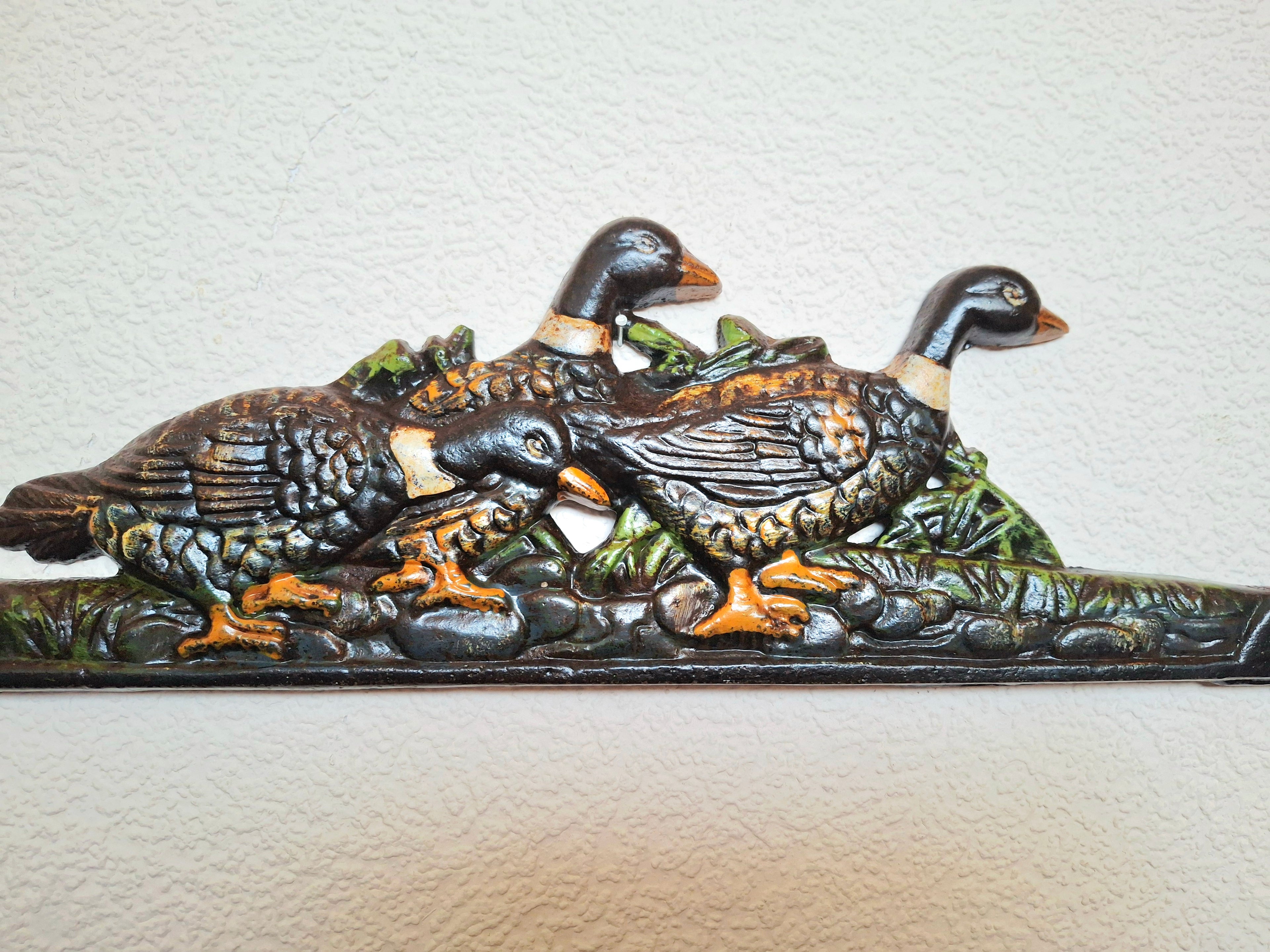 Vintage сast-iron duck wall decoration