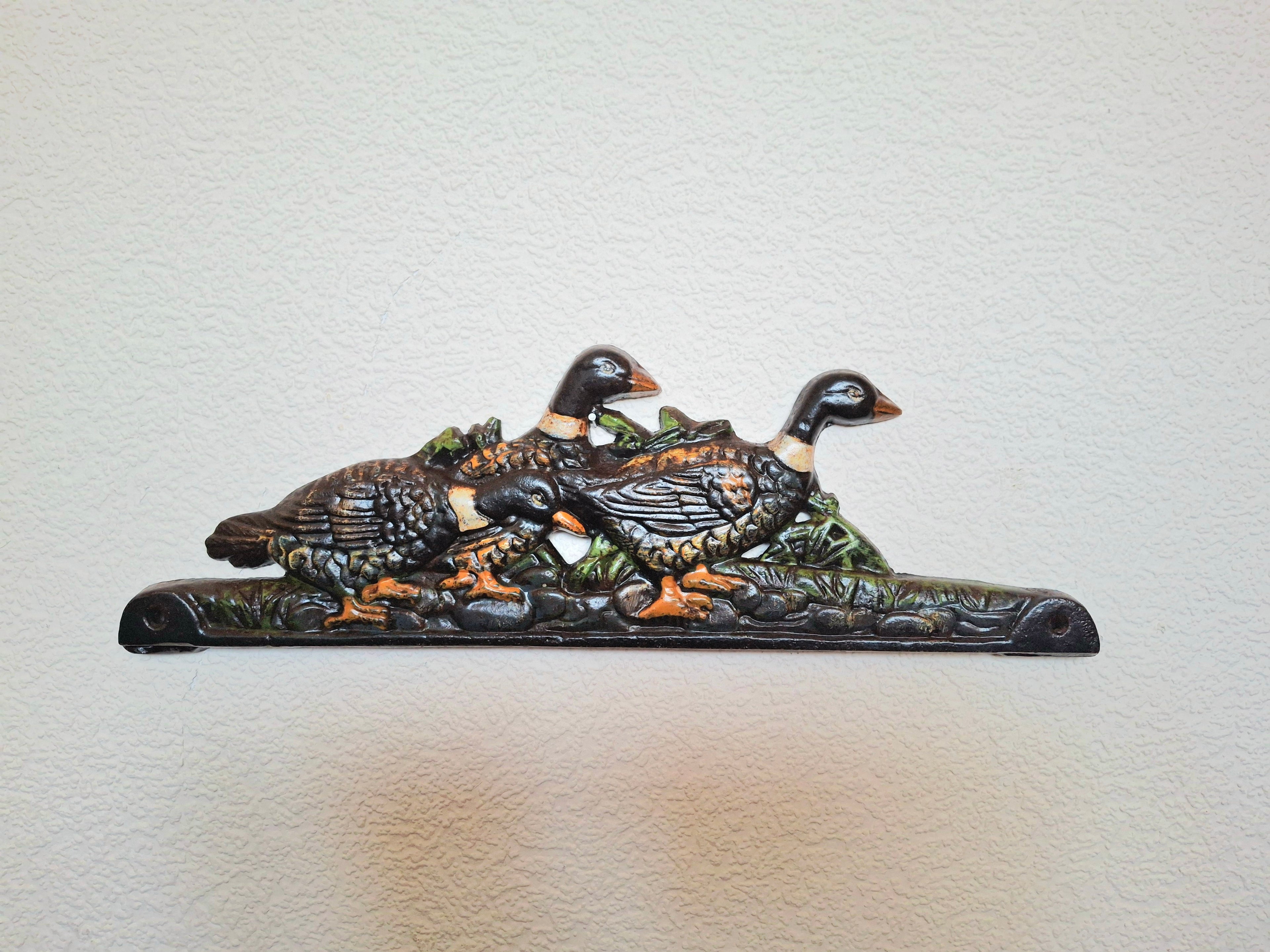 Vintage сast-iron duck wall decoration