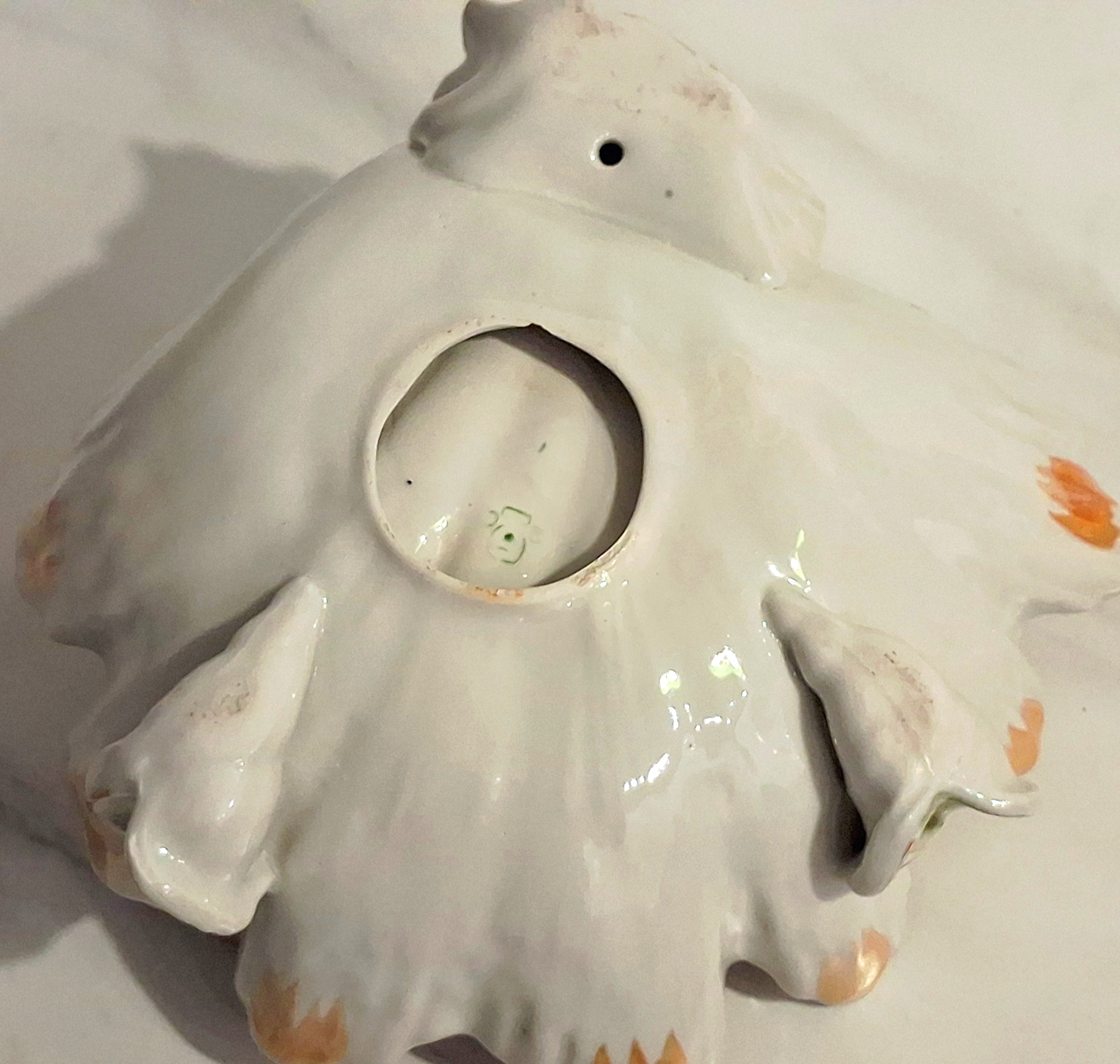 Ceramic pearl glazed vase, mother-of-pearl shell and gilding