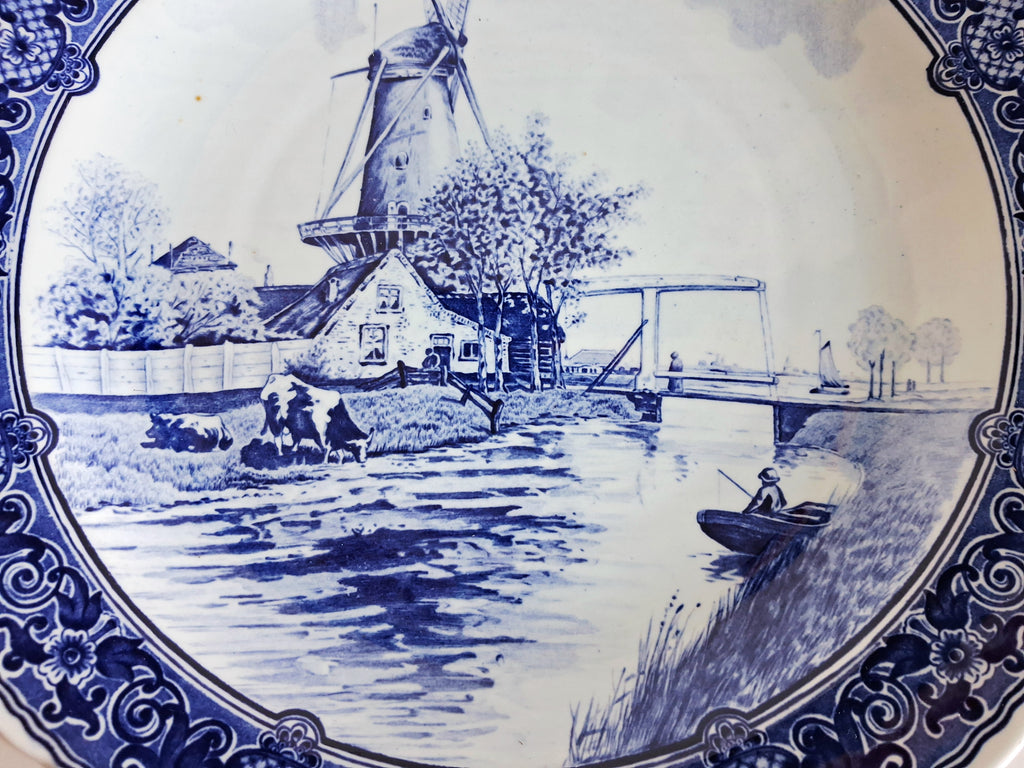 Delft Blue collector plates set, Holland Royal Sphinx Maastricht, 31cm