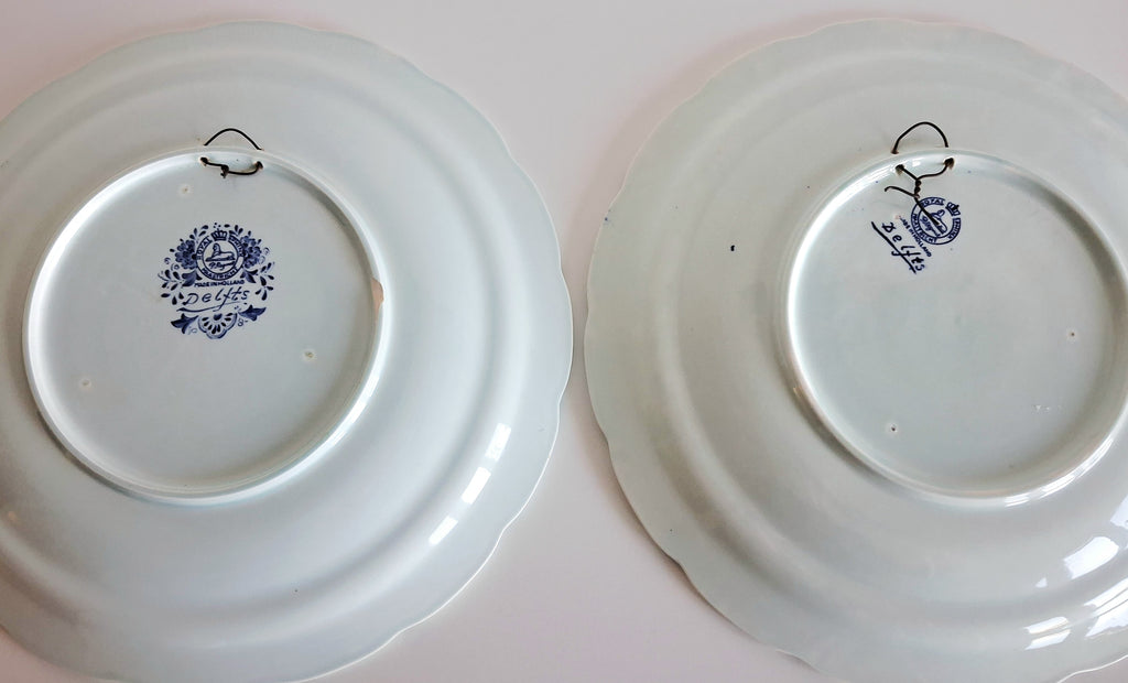 Delft Blue collector plates set, Holland Royal Sphinx Maastricht, 31cm