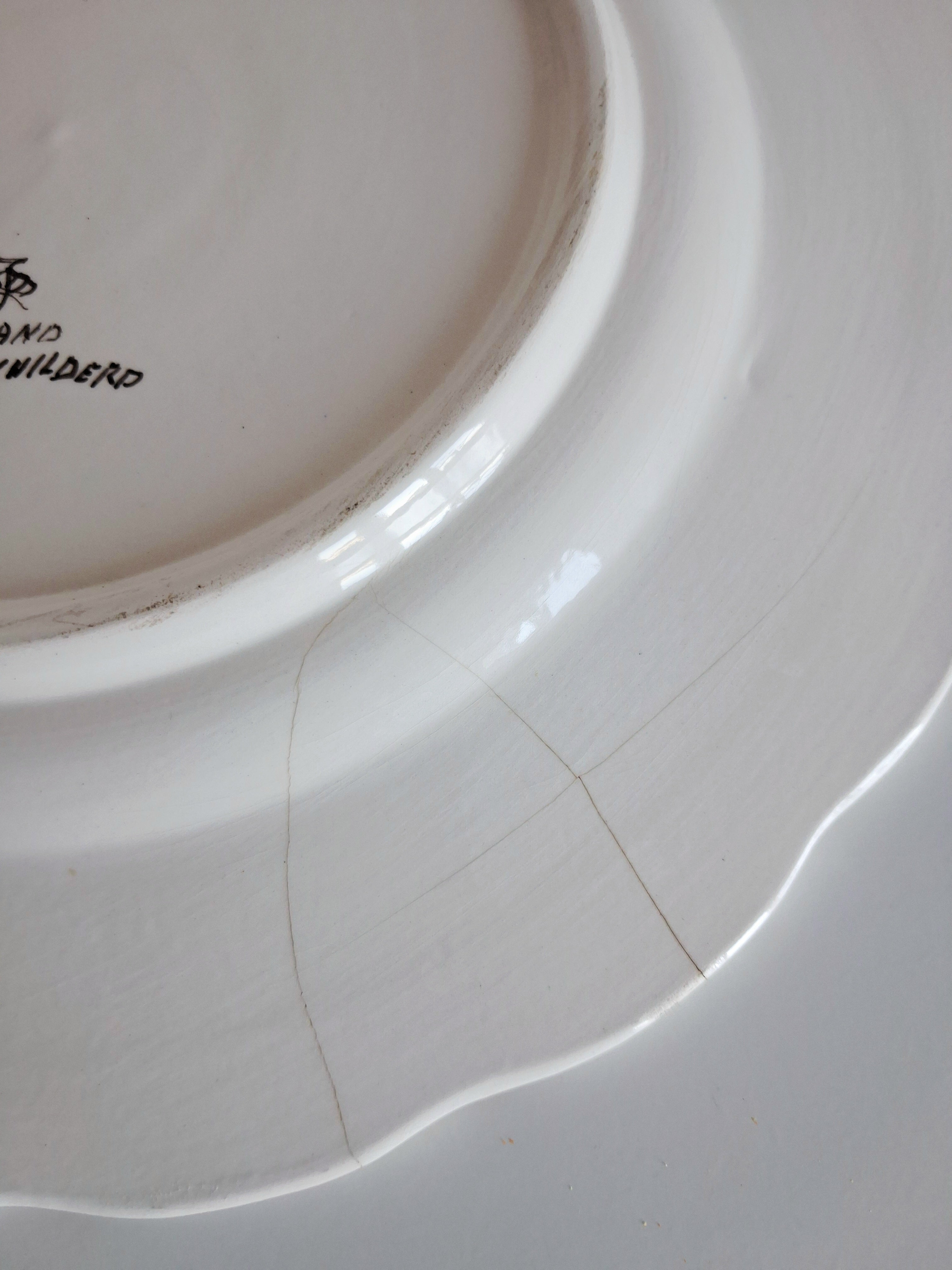 Hand painted Dutch Delft floral plates, Holland wall plates