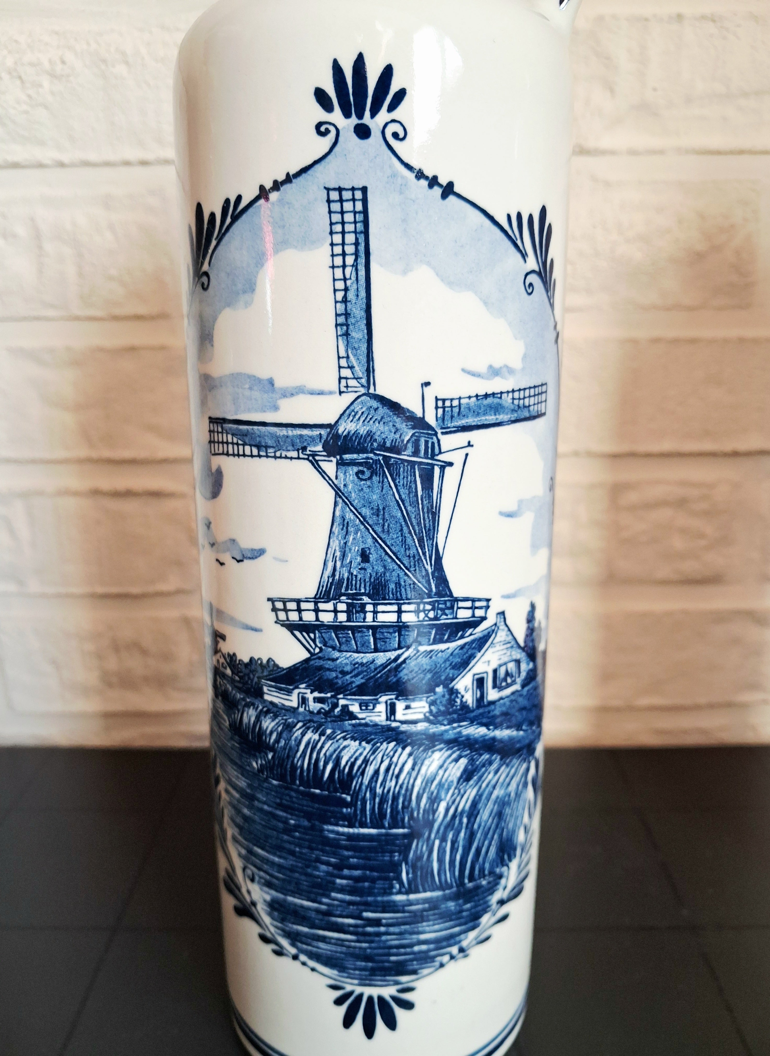 Vintage Delft Blue Bols jenever ceramic bottles set of two, 1979s