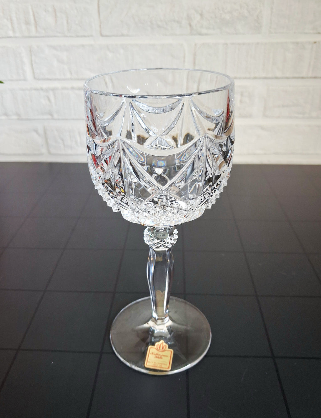Vintage lead crystal wine glass set Kalharinen Hütte