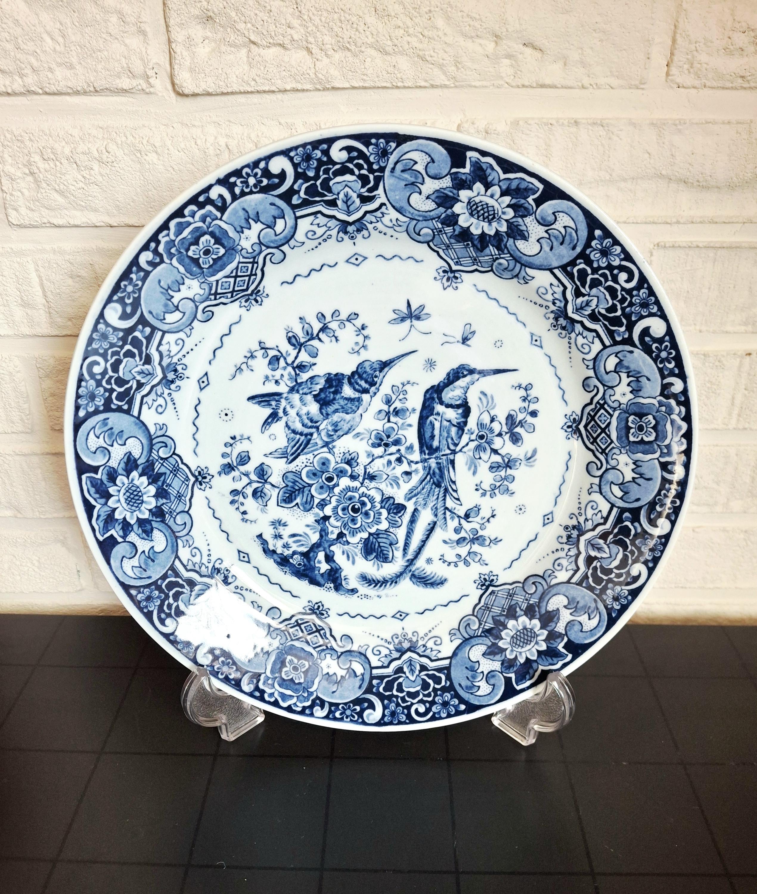 Dutch antique Mosa Maastricht plate (c.1900–1930s)