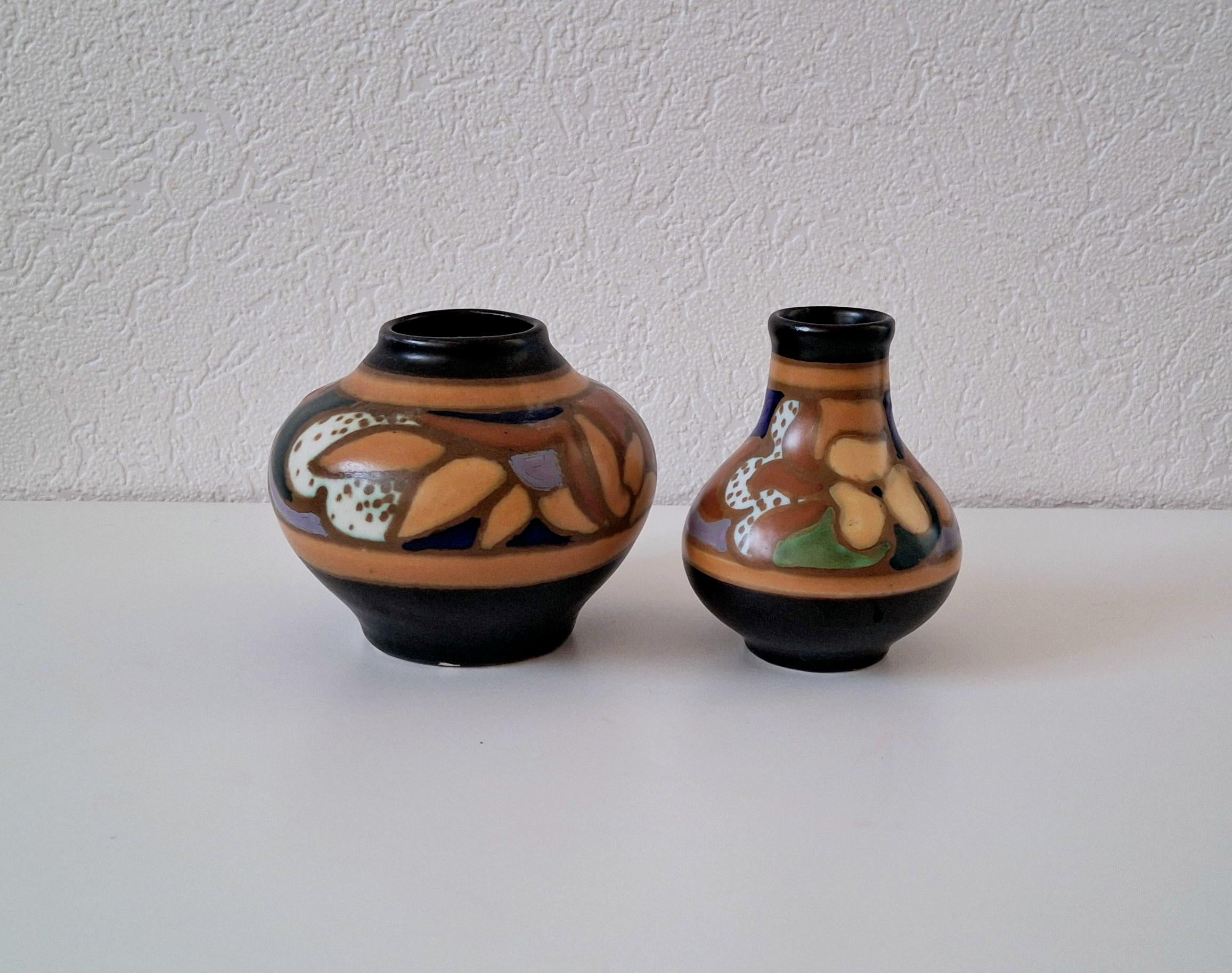 Pair of miniature vases by Eskaf, 1920s-1930s