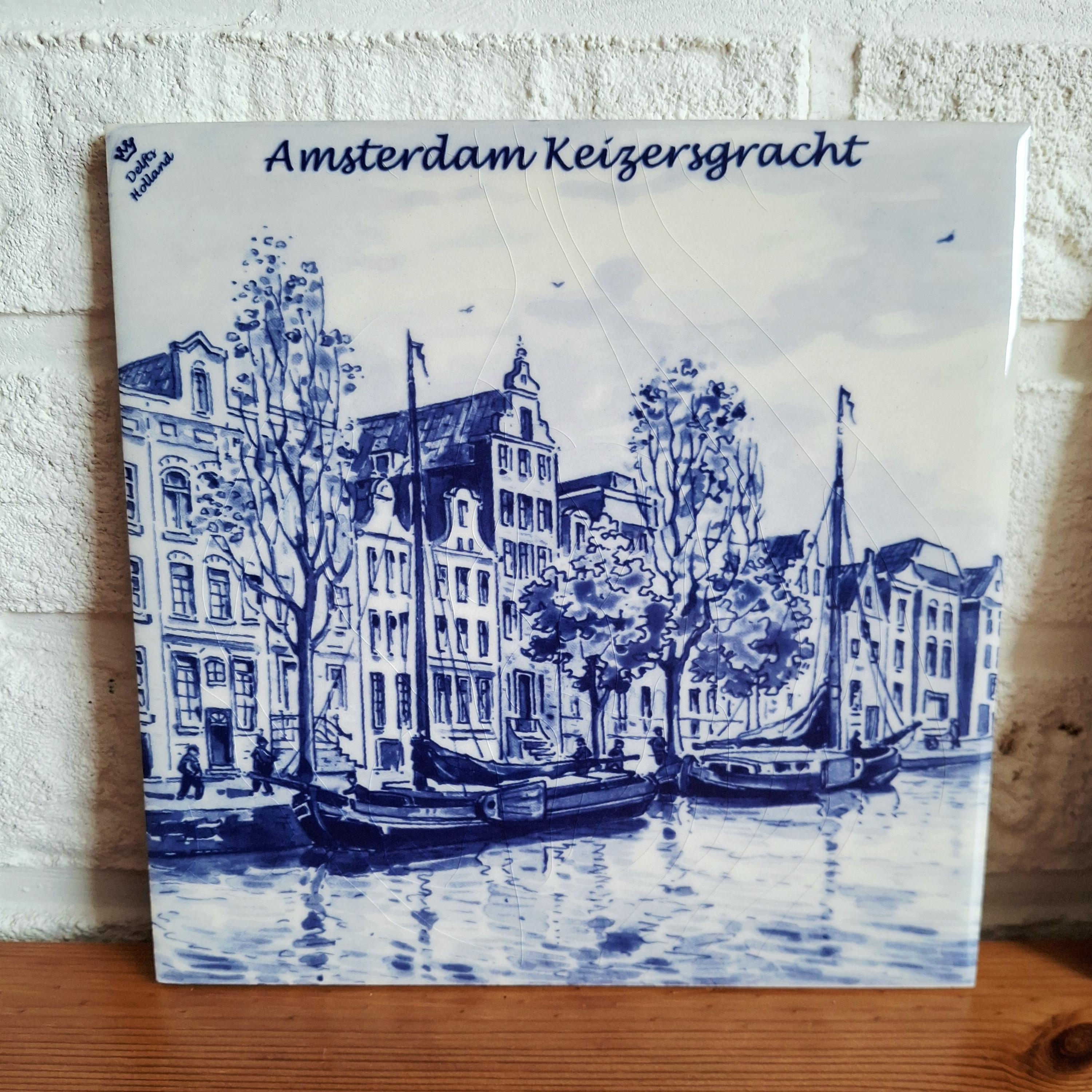 Set of two Delft Blue wall tiles