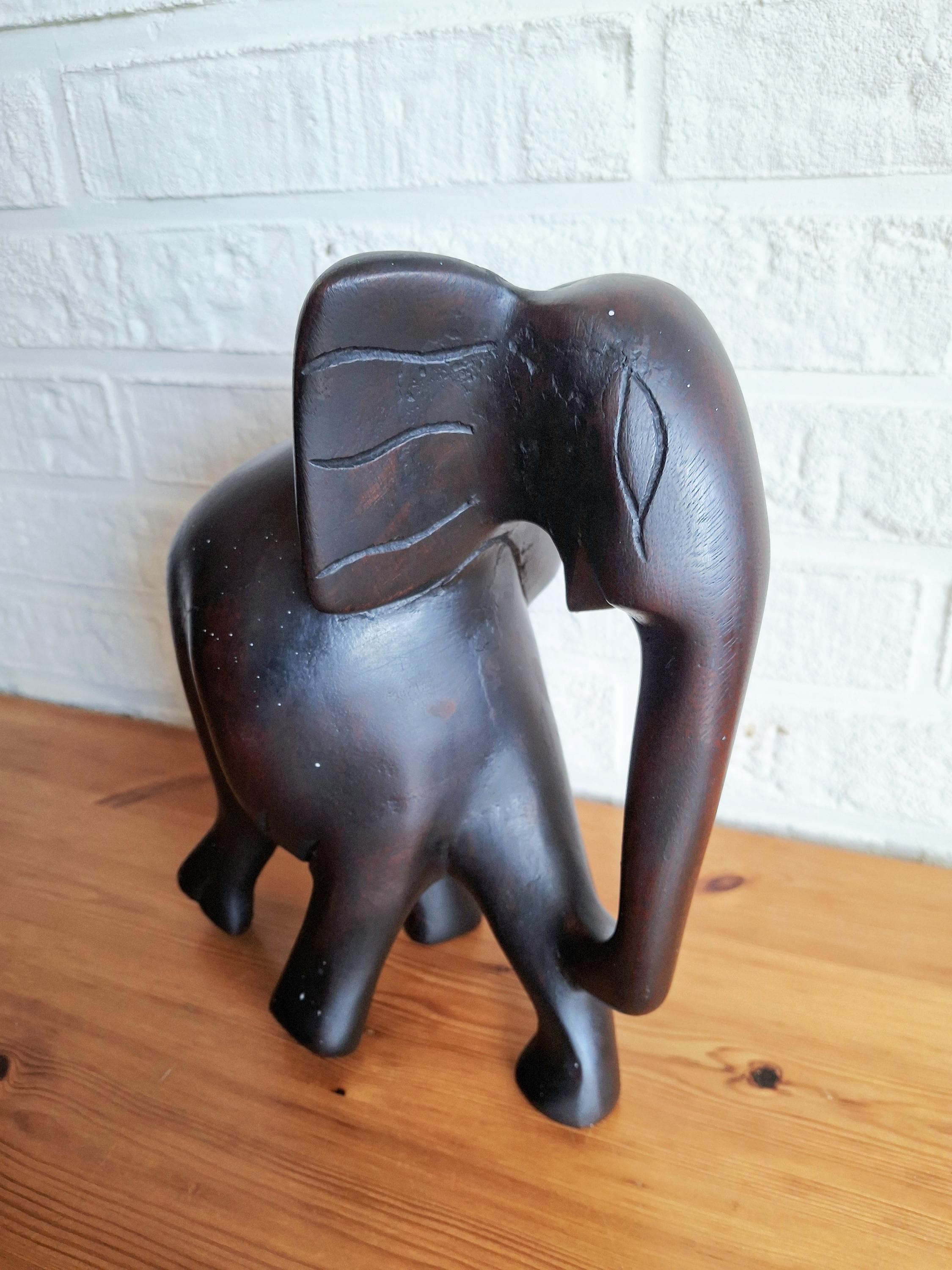 Ironwood elephant figurine