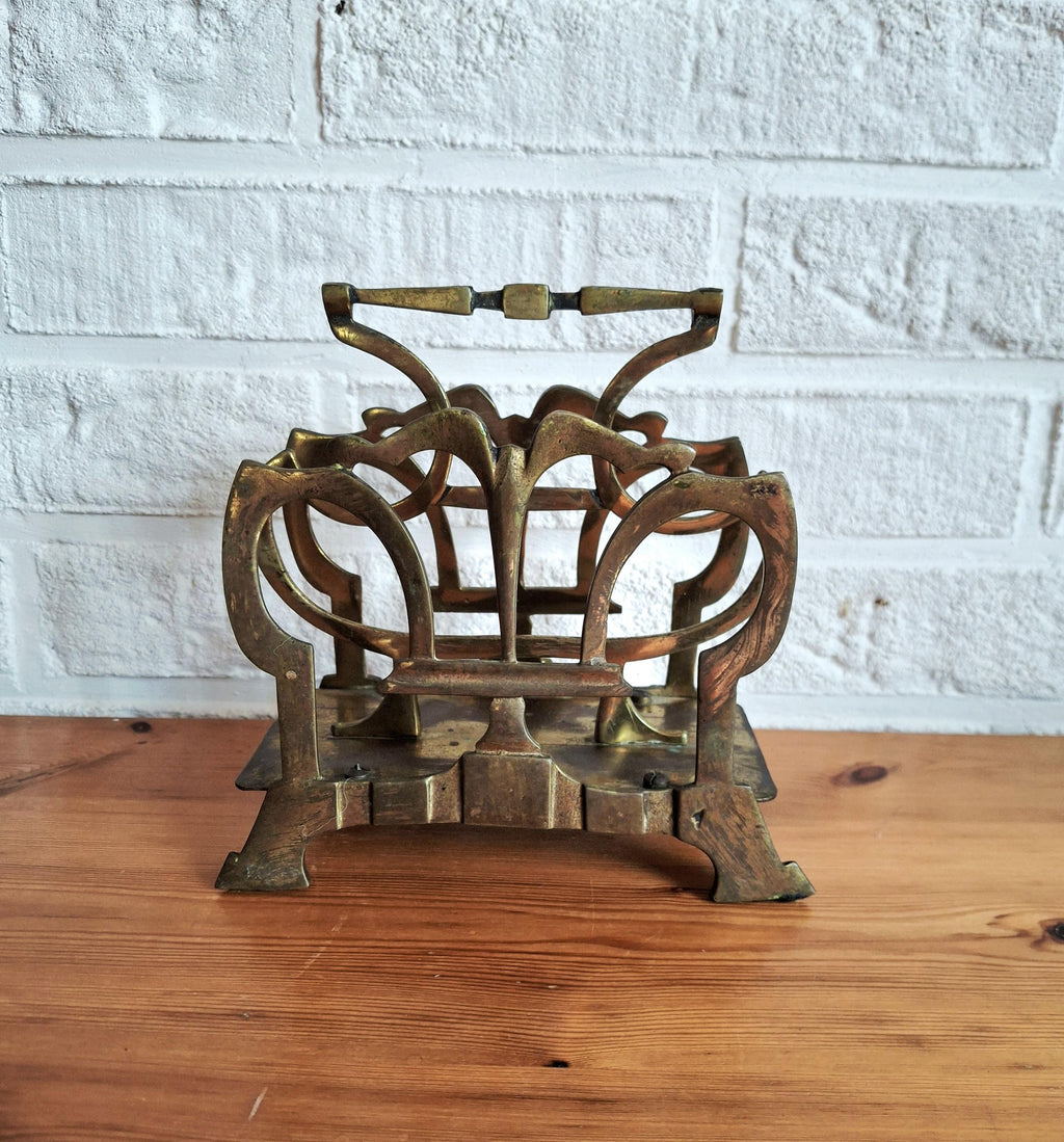 Antique brass letter, Napkin holder