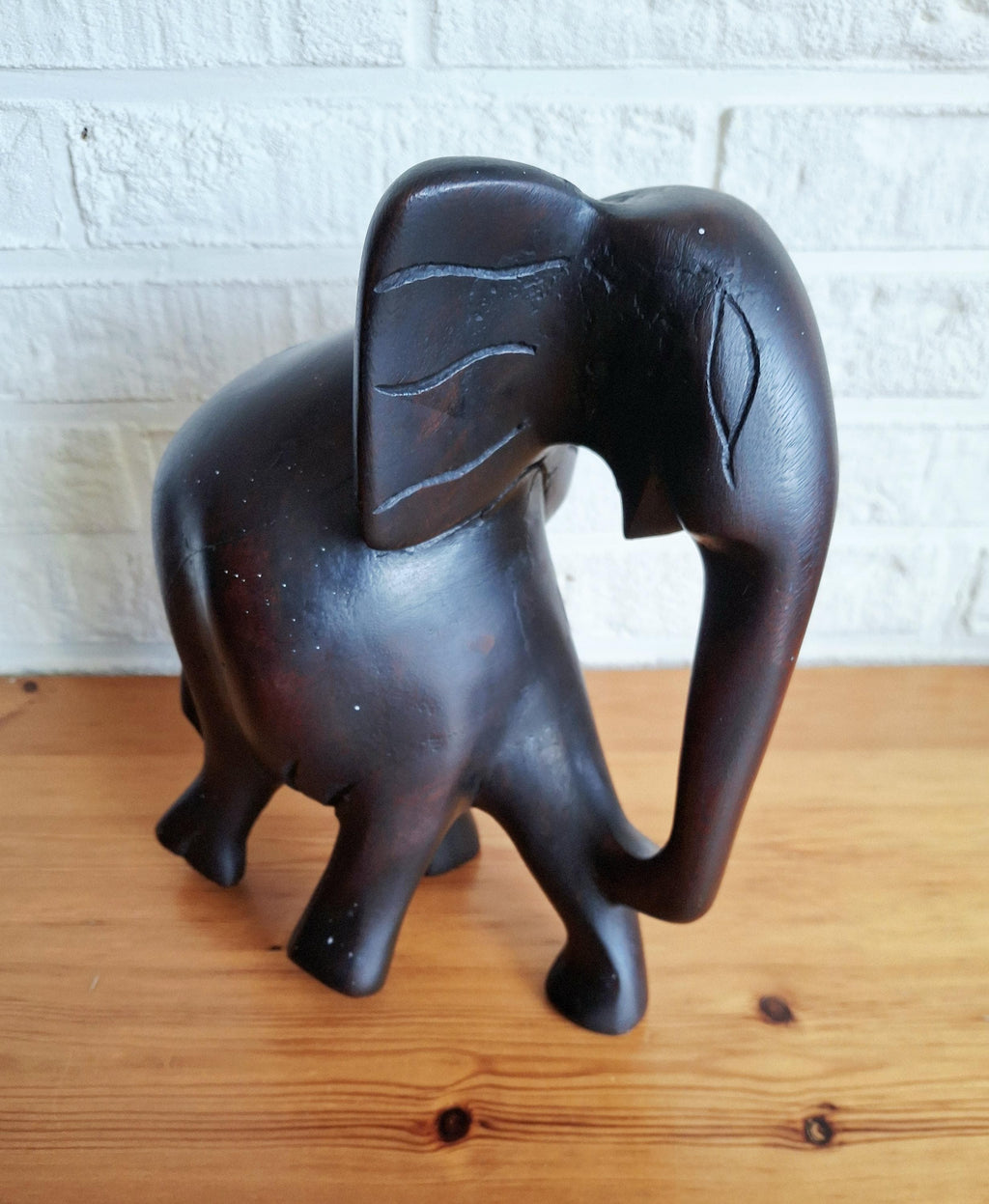 Ironwood elephant figurine