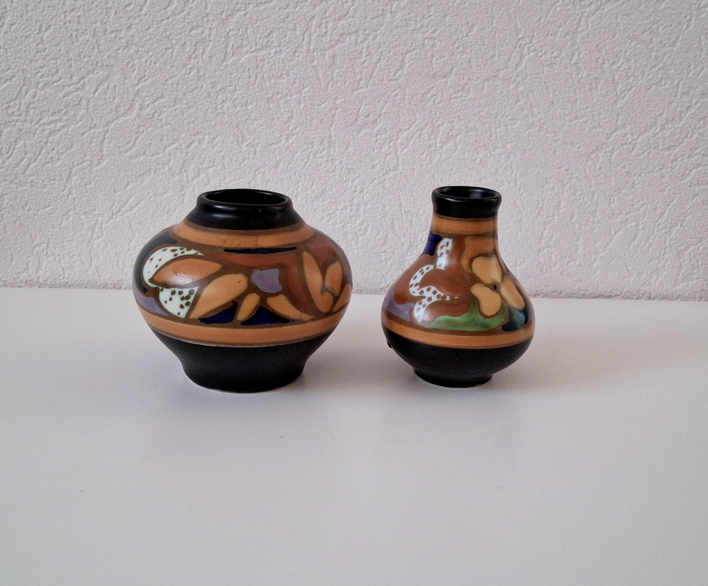 Pair of miniature vases by Eskaf, 1920s-1930s