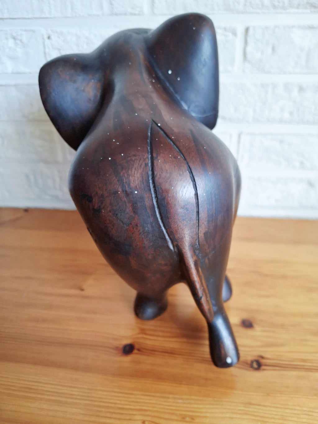 Ironwood elephant figurine