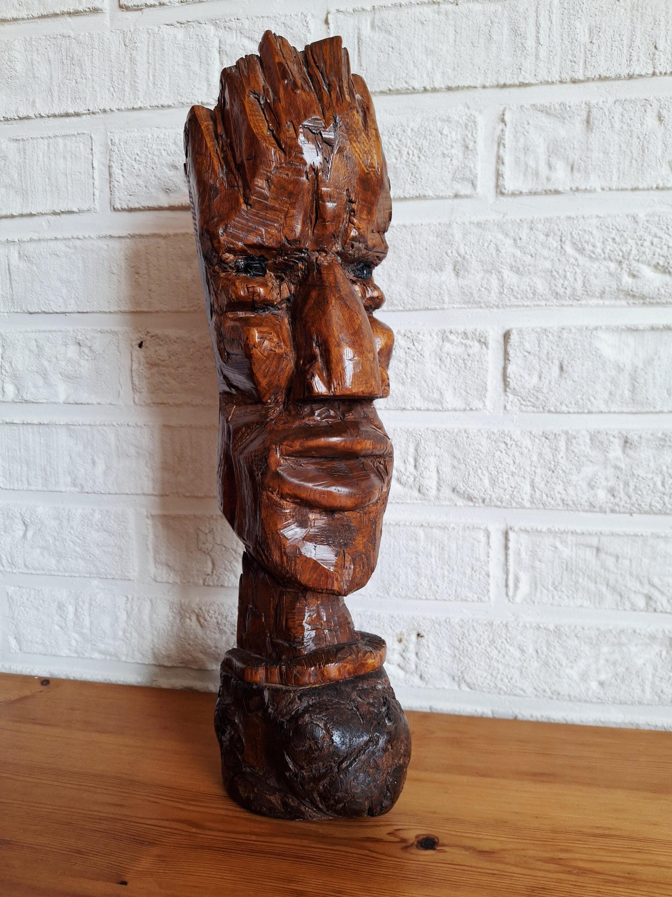 Hand carved wooden figure, Forest spirit, Groot sculpture