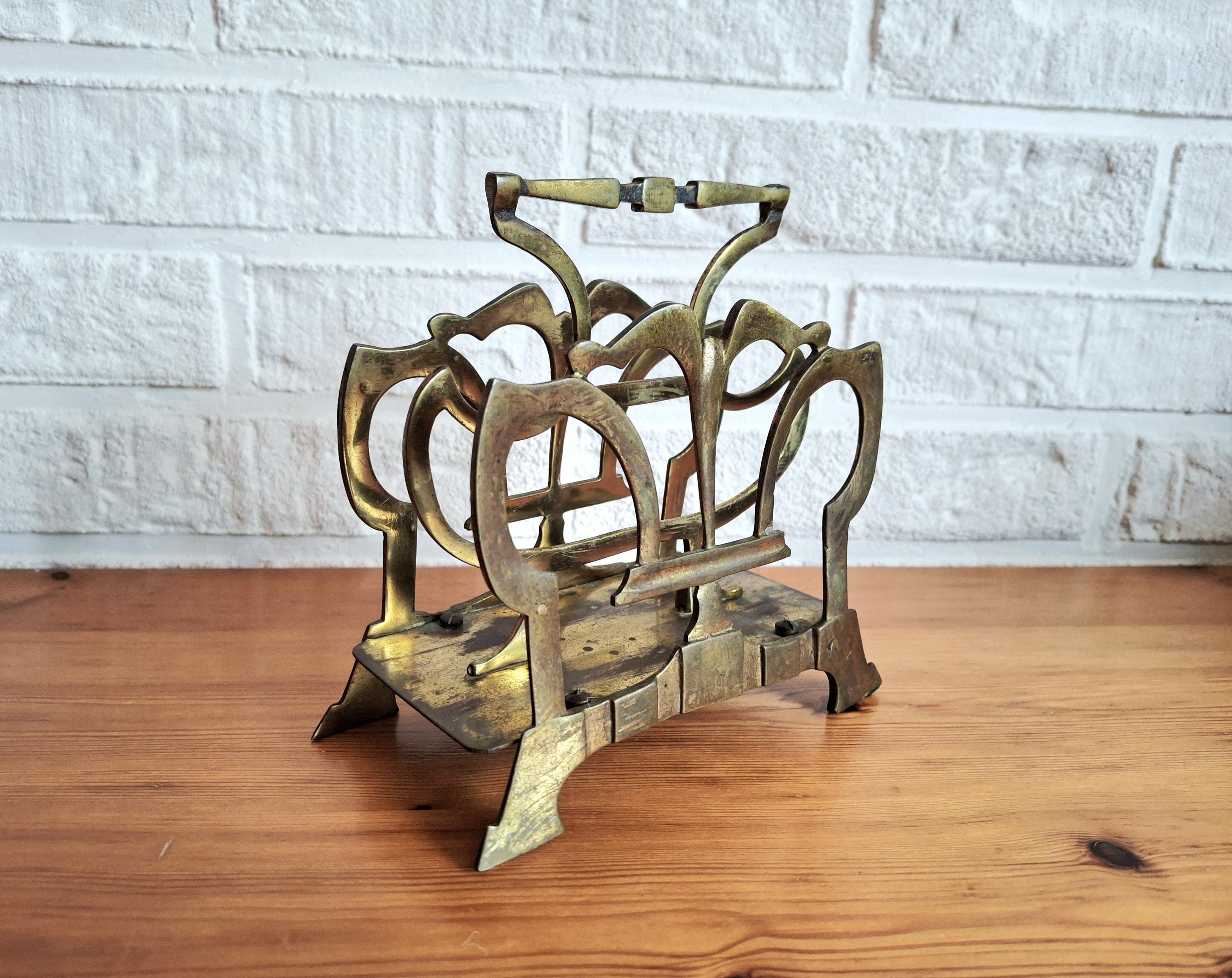Antique brass letter, Napkin holder