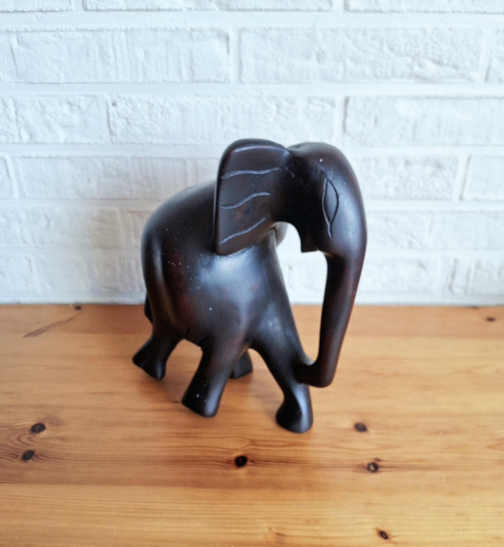 Ironwood elephant figurine