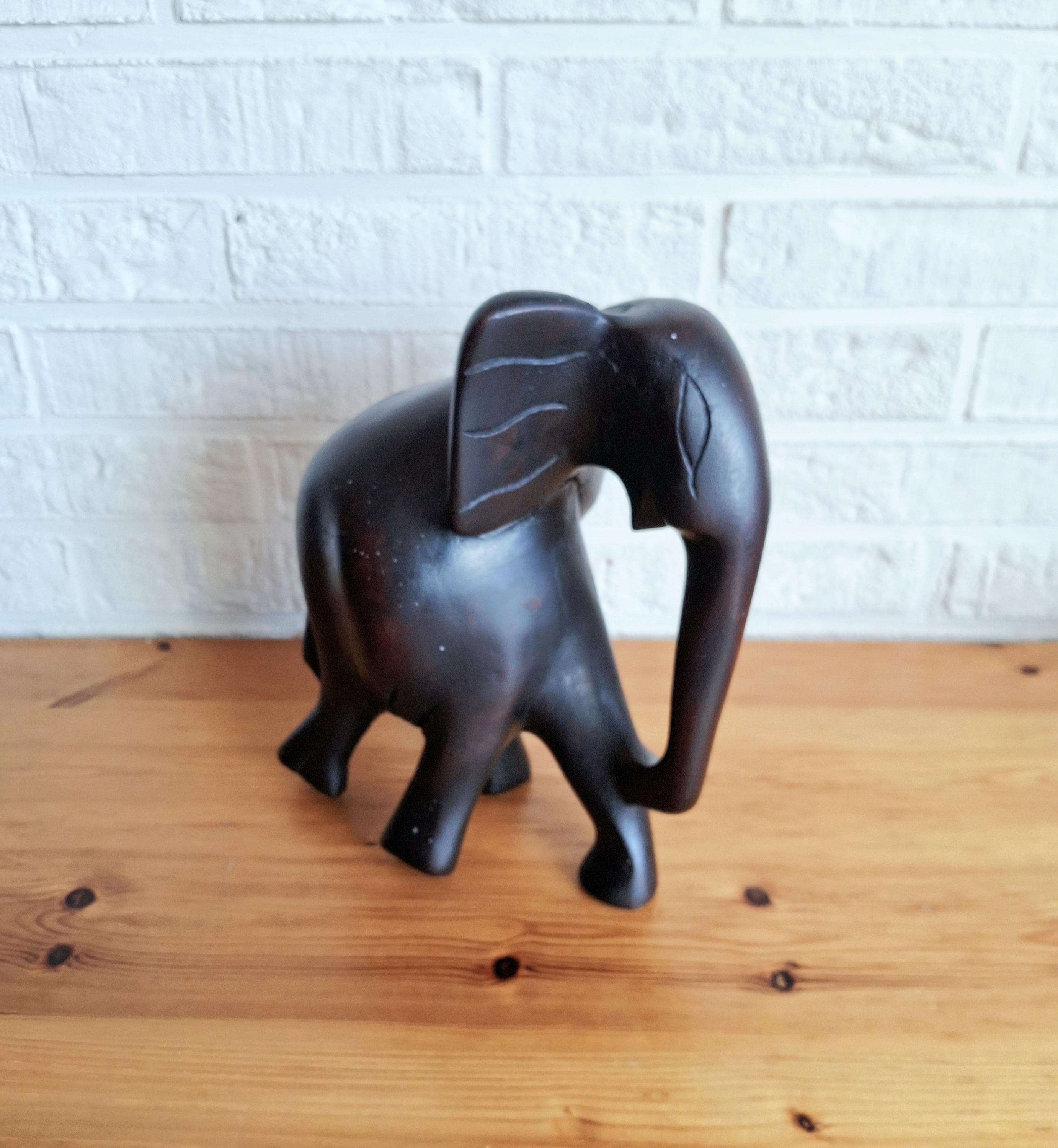 Ironwood elephant figurine