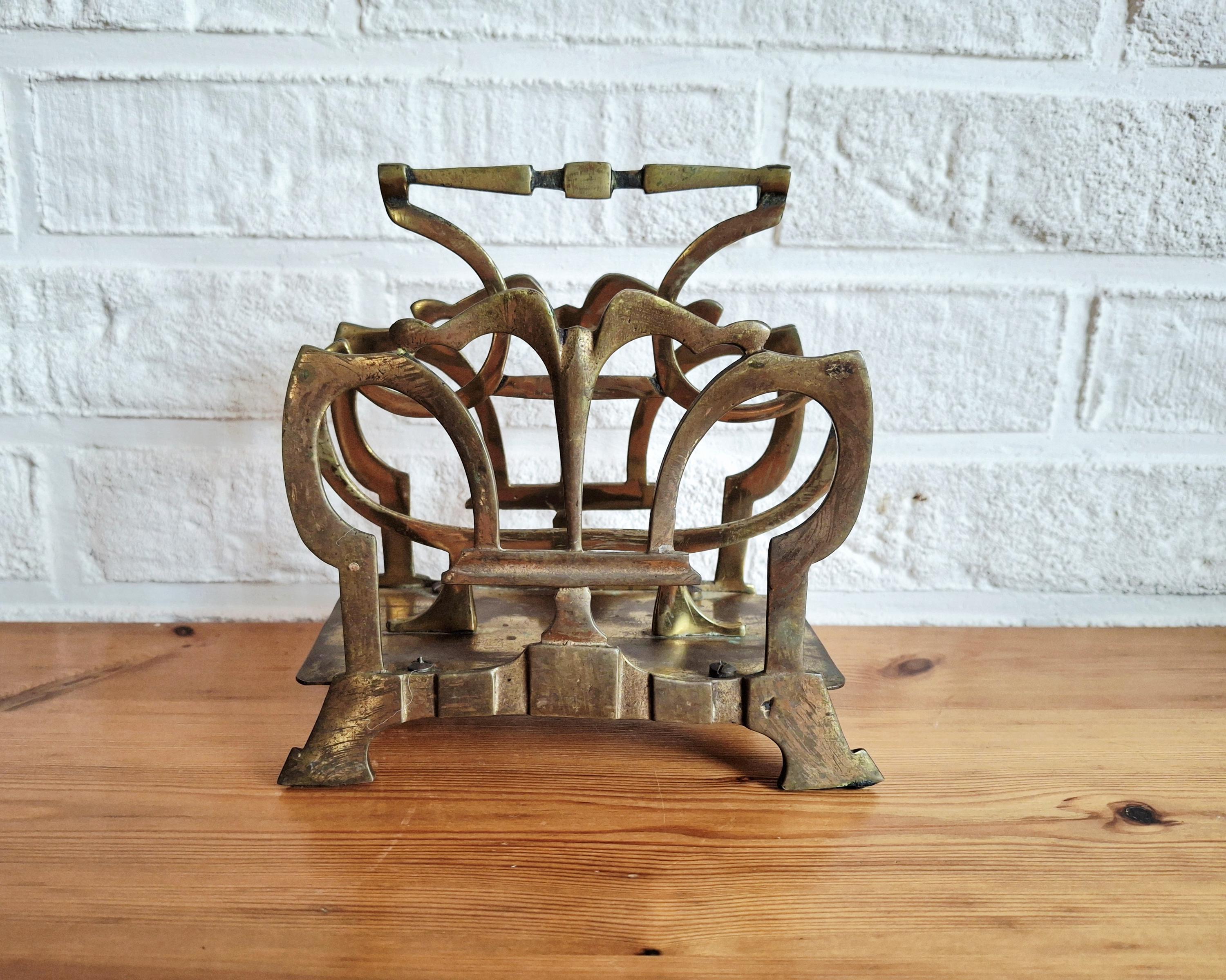 Antique brass letter, Napkin holder