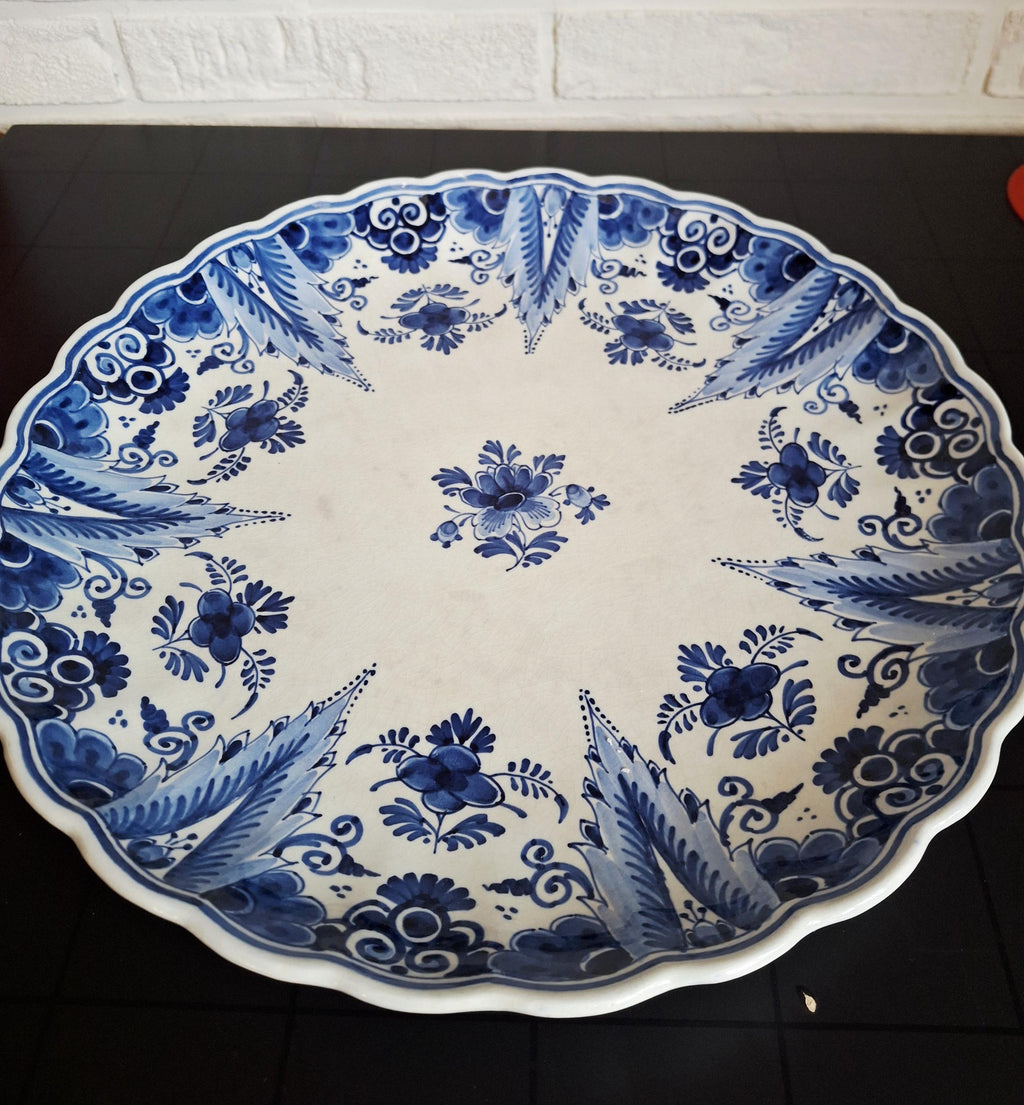 Royal Delft large hand painted plate, 1949