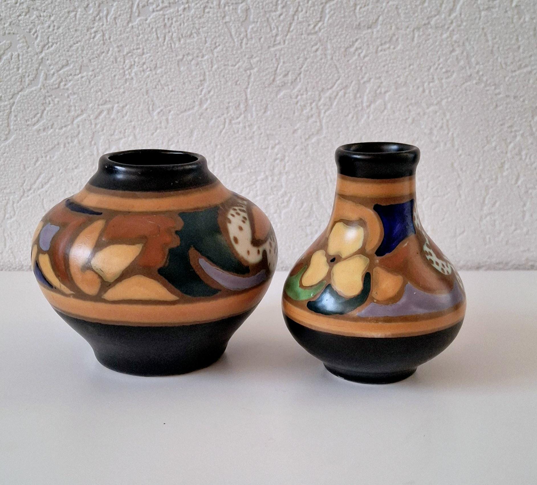 Pair of miniature vases by Eskaf, 1920s-1930s