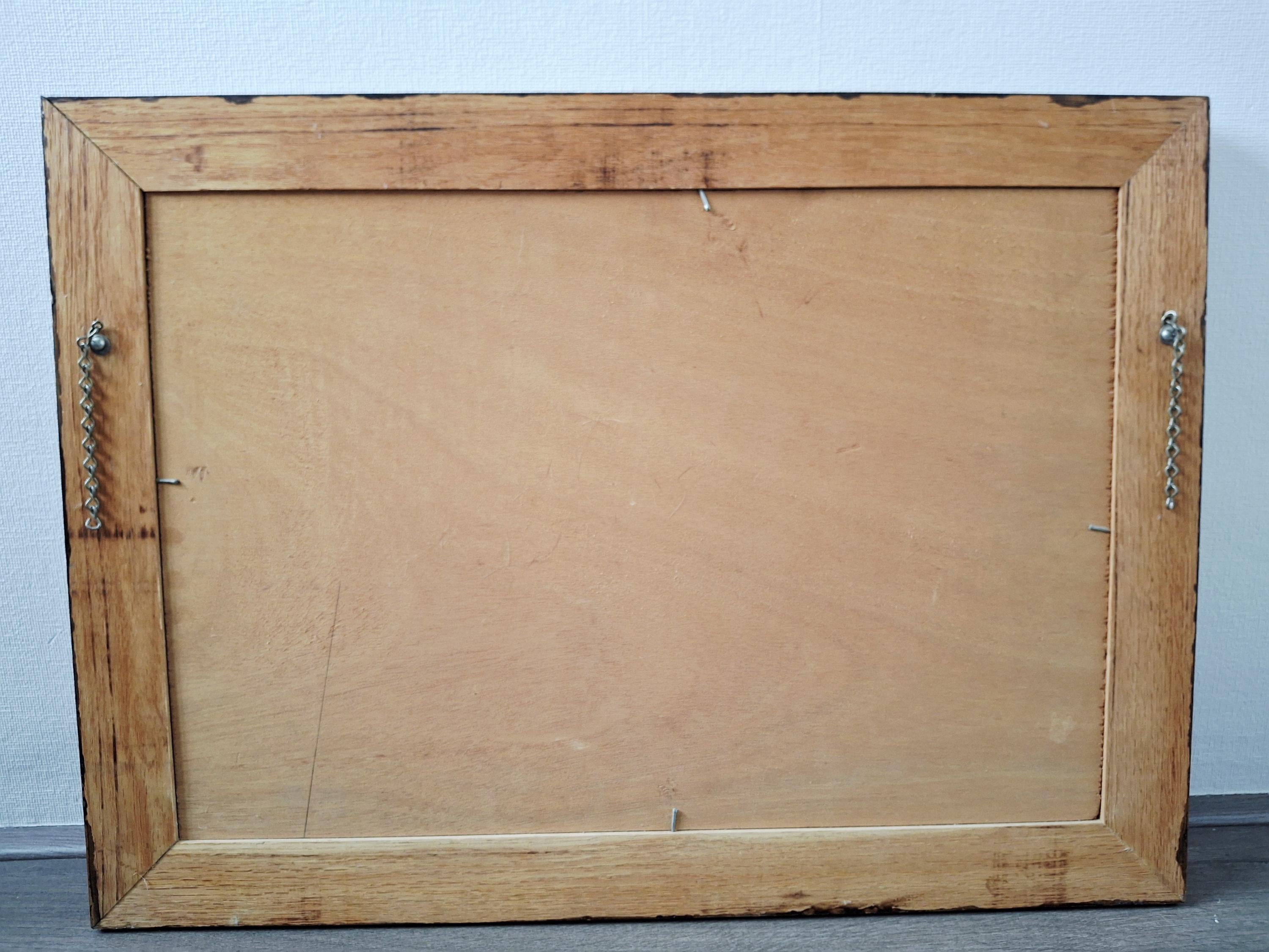 Delft tile panel, Dutch framed ceramic art