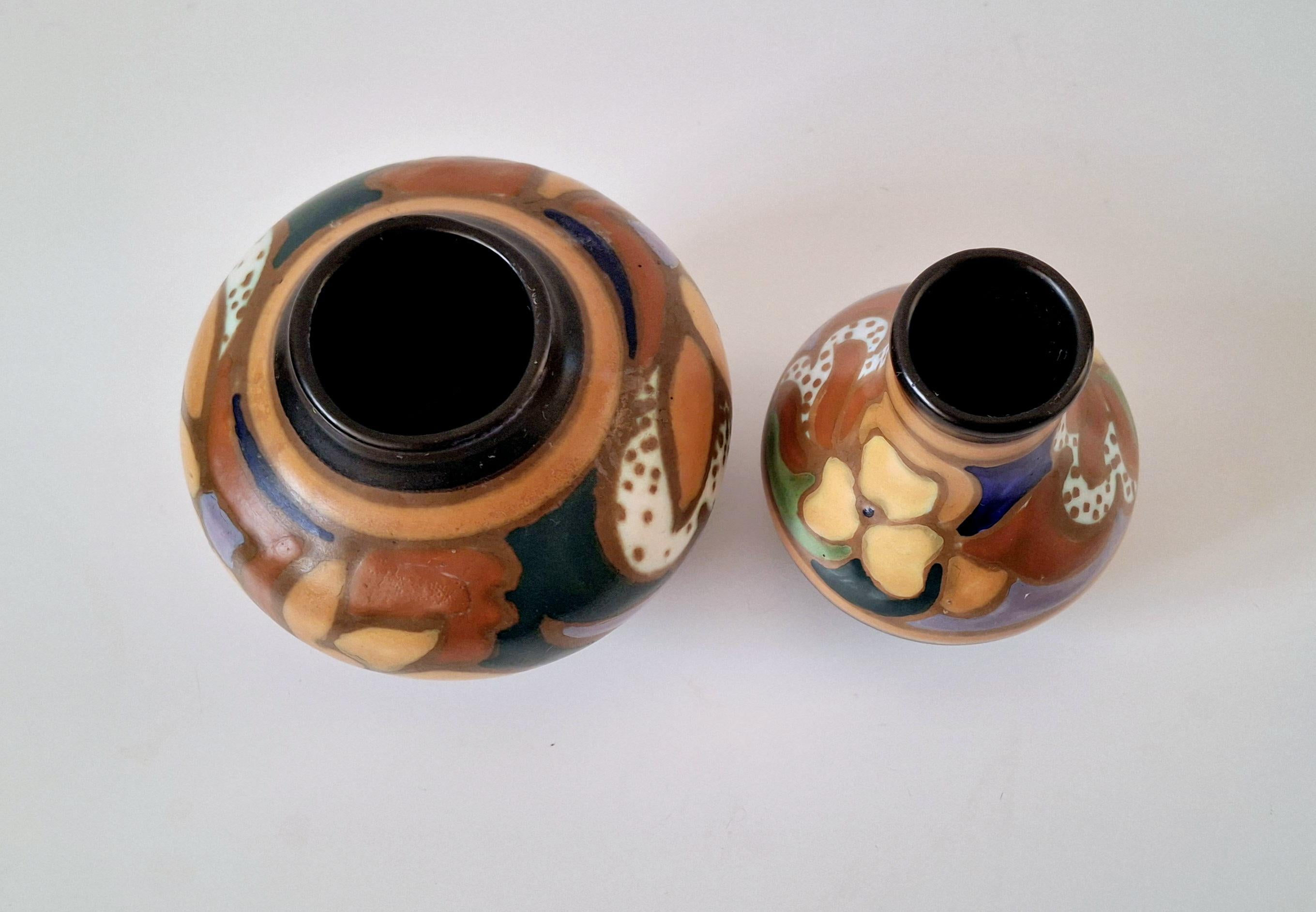 Pair of miniature vases by Eskaf, 1920s-1930s