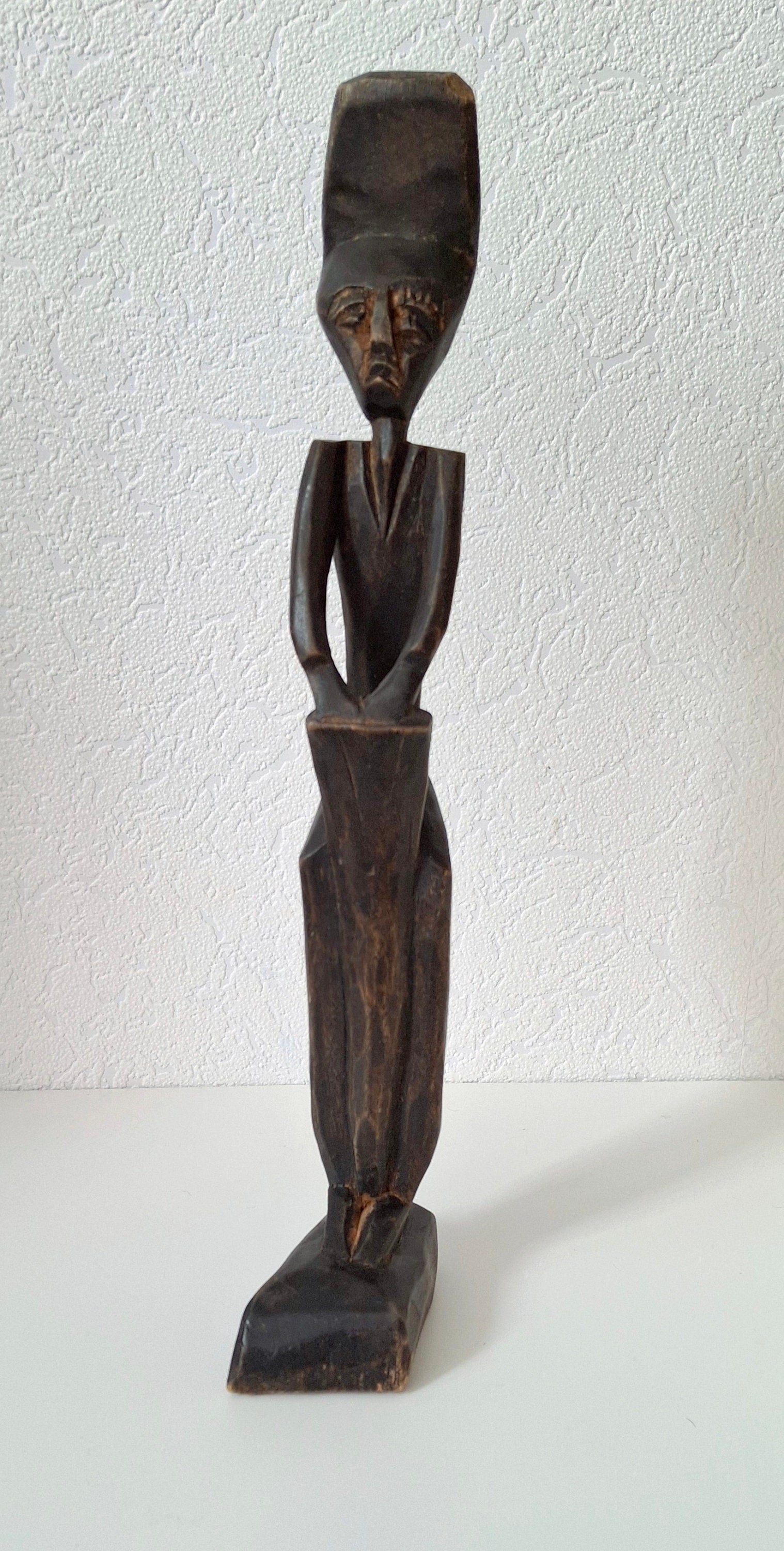 Tribal African figure, solid wooden sculpture