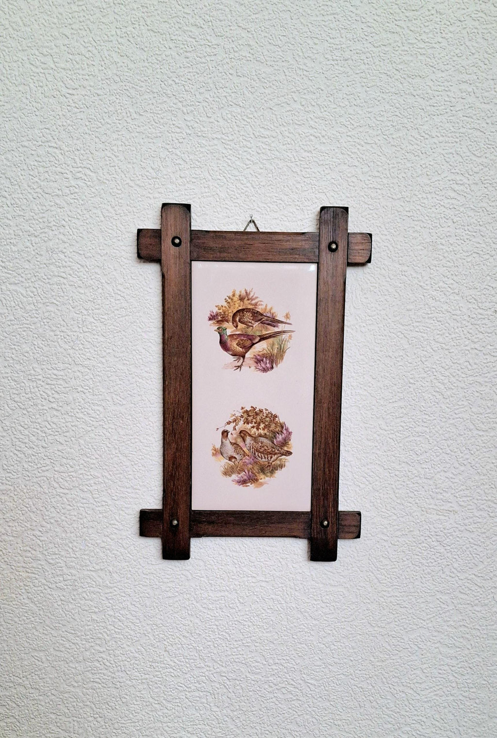 Wall Plaque with Pheasant and Partridge Motifs