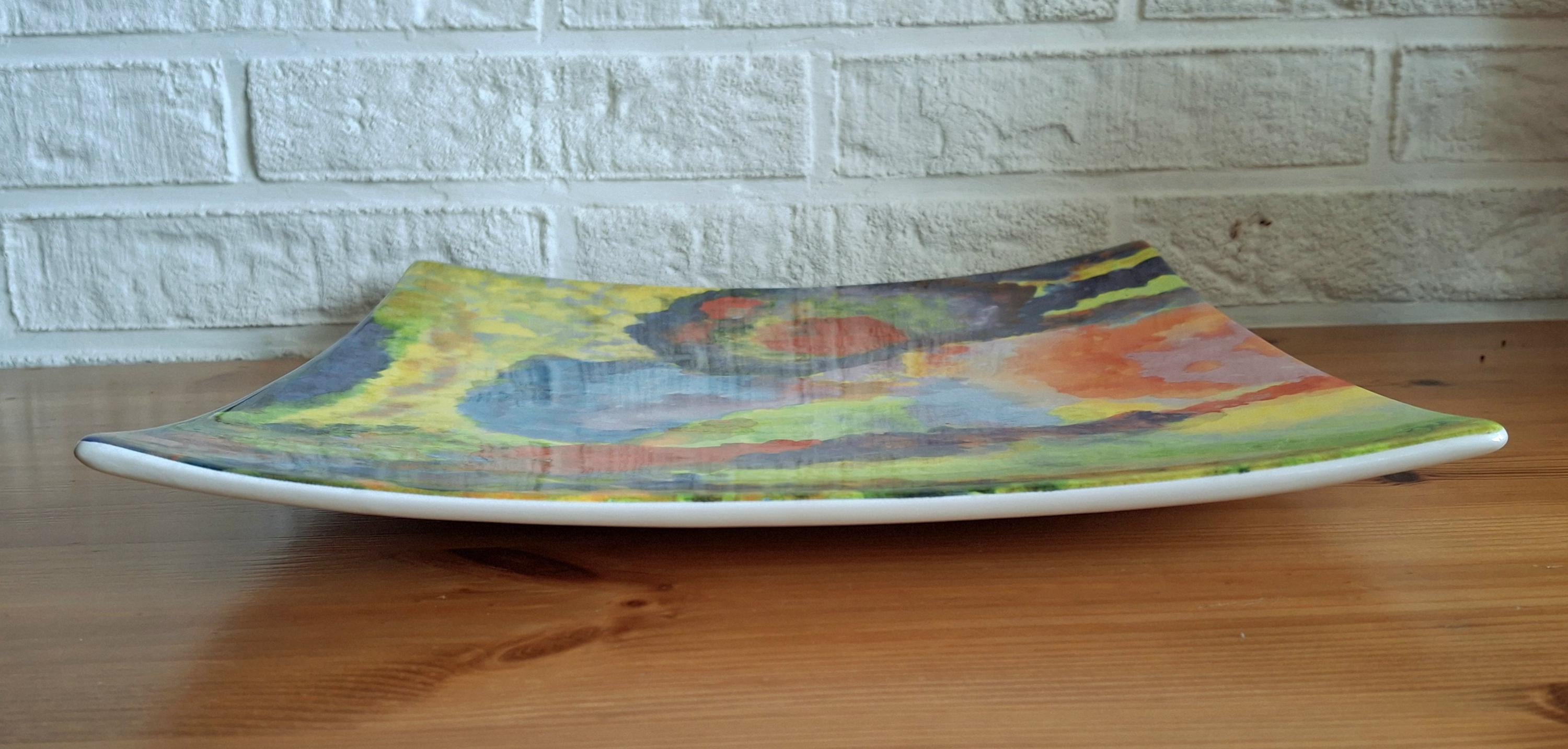 Art ceramic plate by Schoonhoven Keramiek