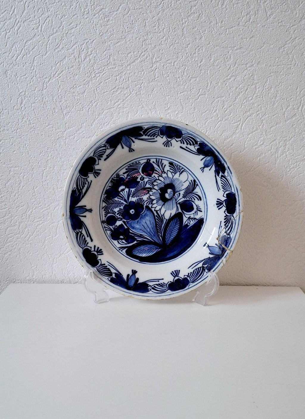 18th century Delftware plate, Antique Delft plate