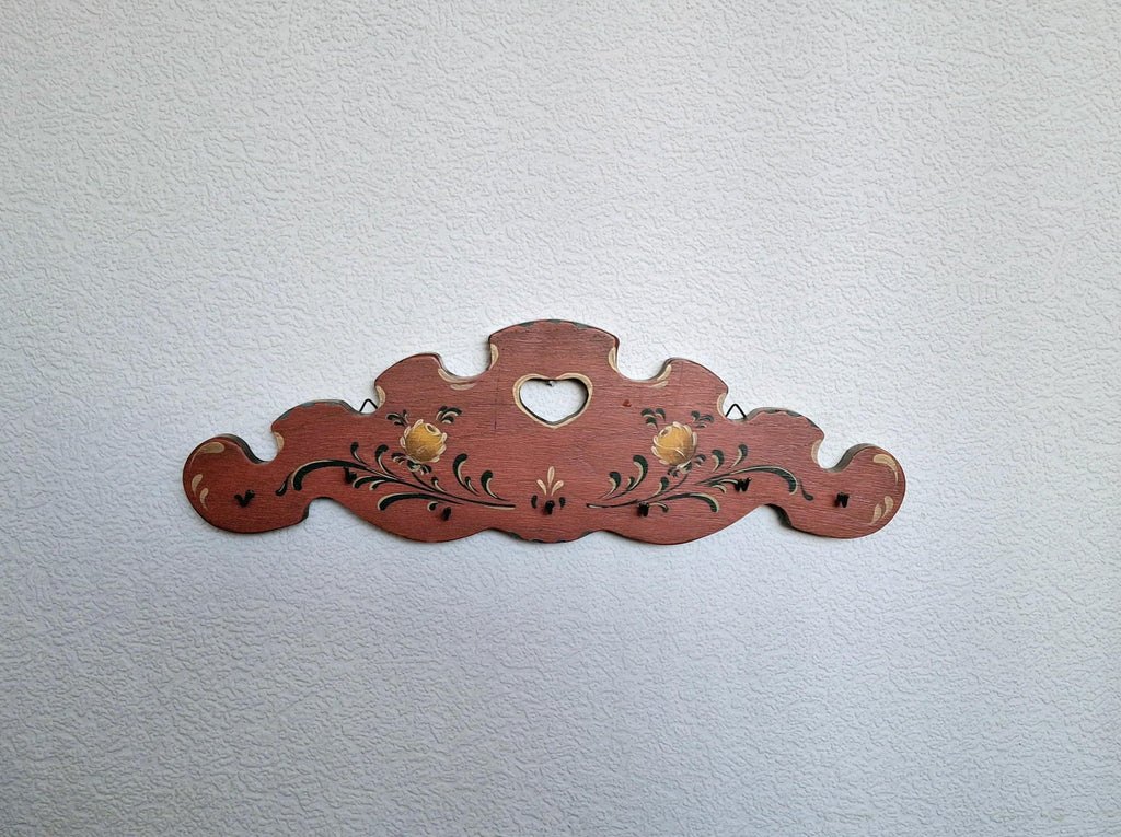 Rustic wood handmade hand painted key holder