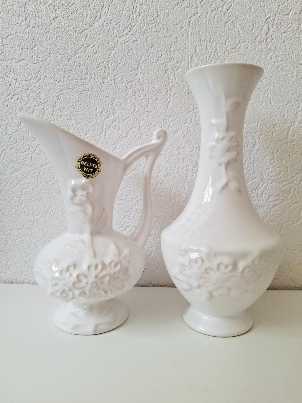 Set of Delft White pitcher and bowl by Flora Gouda