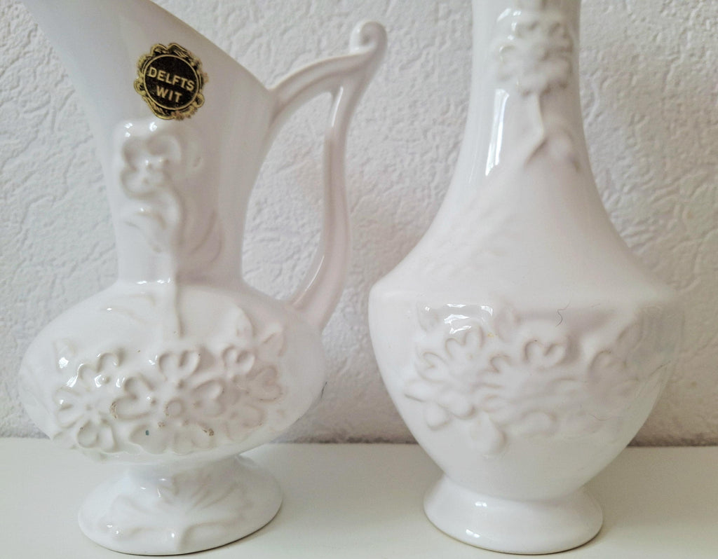 Set of Delft White pitcher and bowl by Flora Gouda